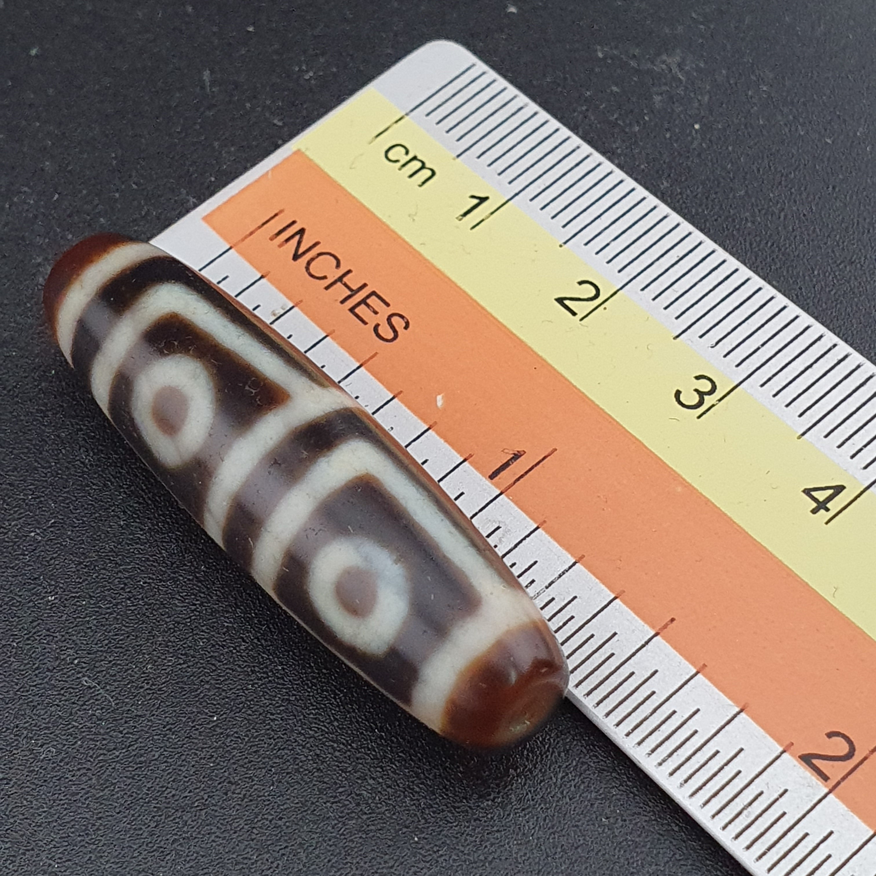 Antique 4 Eyes Himalayan Tibetan Agate Dzi Bead Amulet