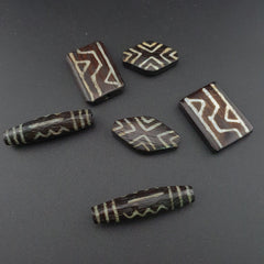 Antique Burmese Pumtek pyu Lot of 6 Beads