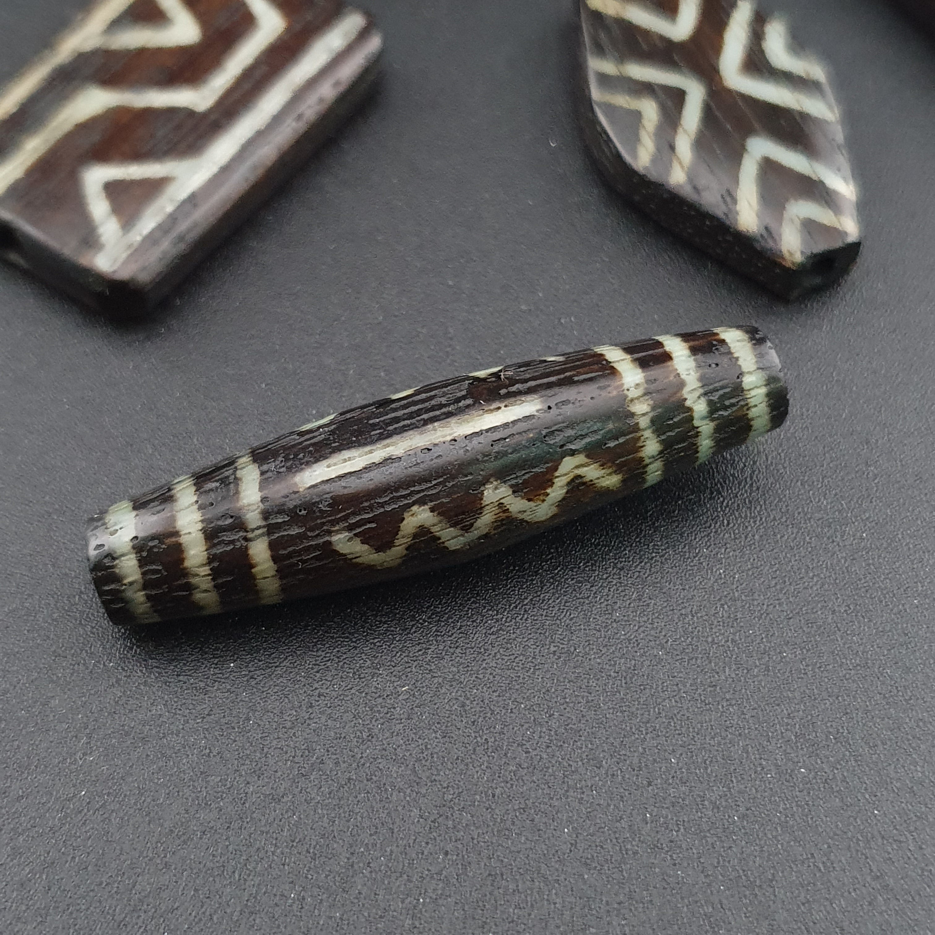 Antique Burmese Pumtek pyu Lot of 6 Beads