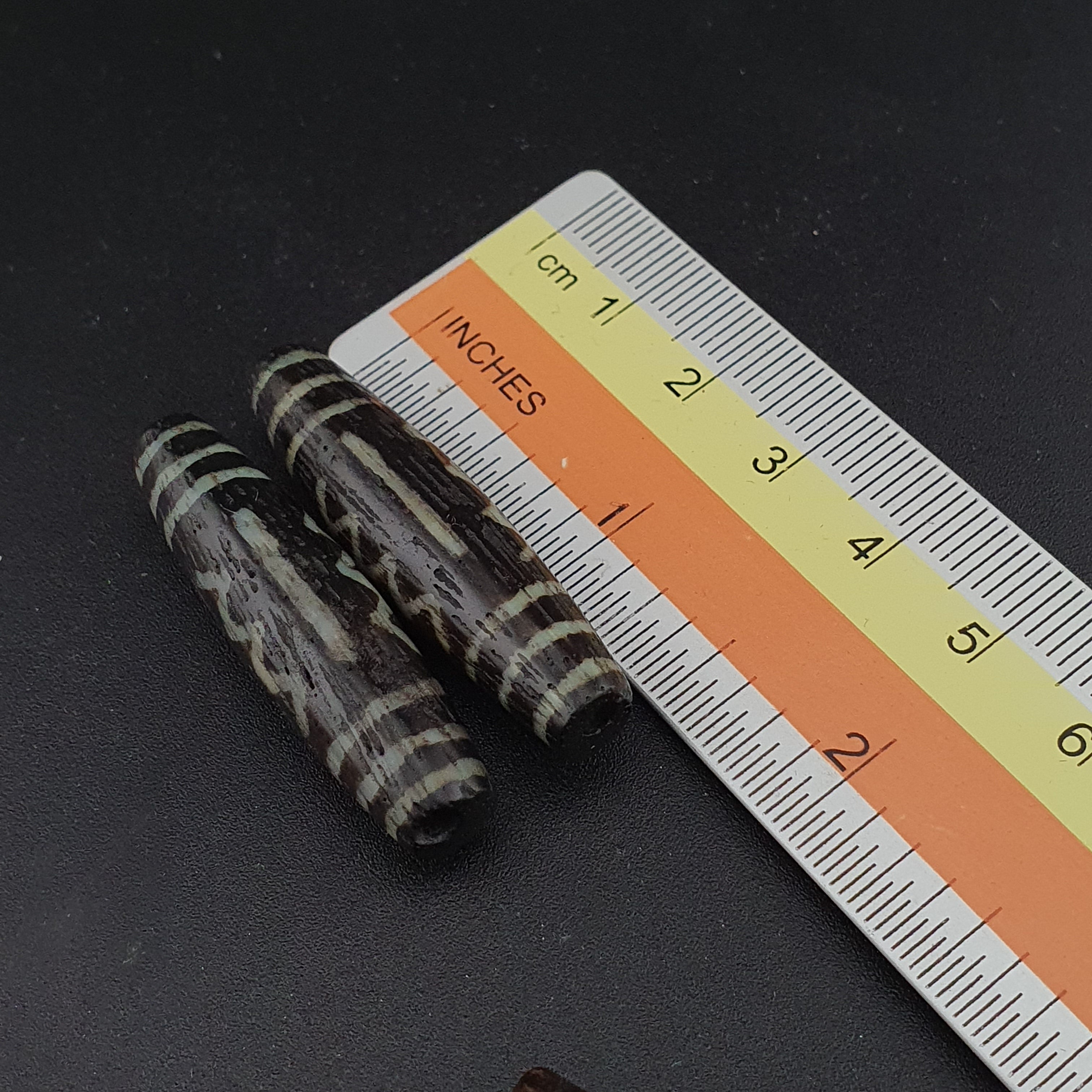 Antique Burmese Pumtek pyu Lot of 6 Beads