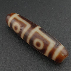 Antique Himalayan Tibetan 4 Eyes Agate Dzi Bead Amulet