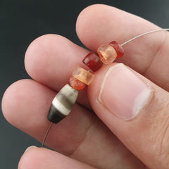 Rare Ancient Carnelian & Suleimani Agate Bead Collection – 14 Pieces