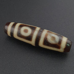 Rare Antique Himalayan Tibetan 4 Eyes Agate Dzi Bead Amulet