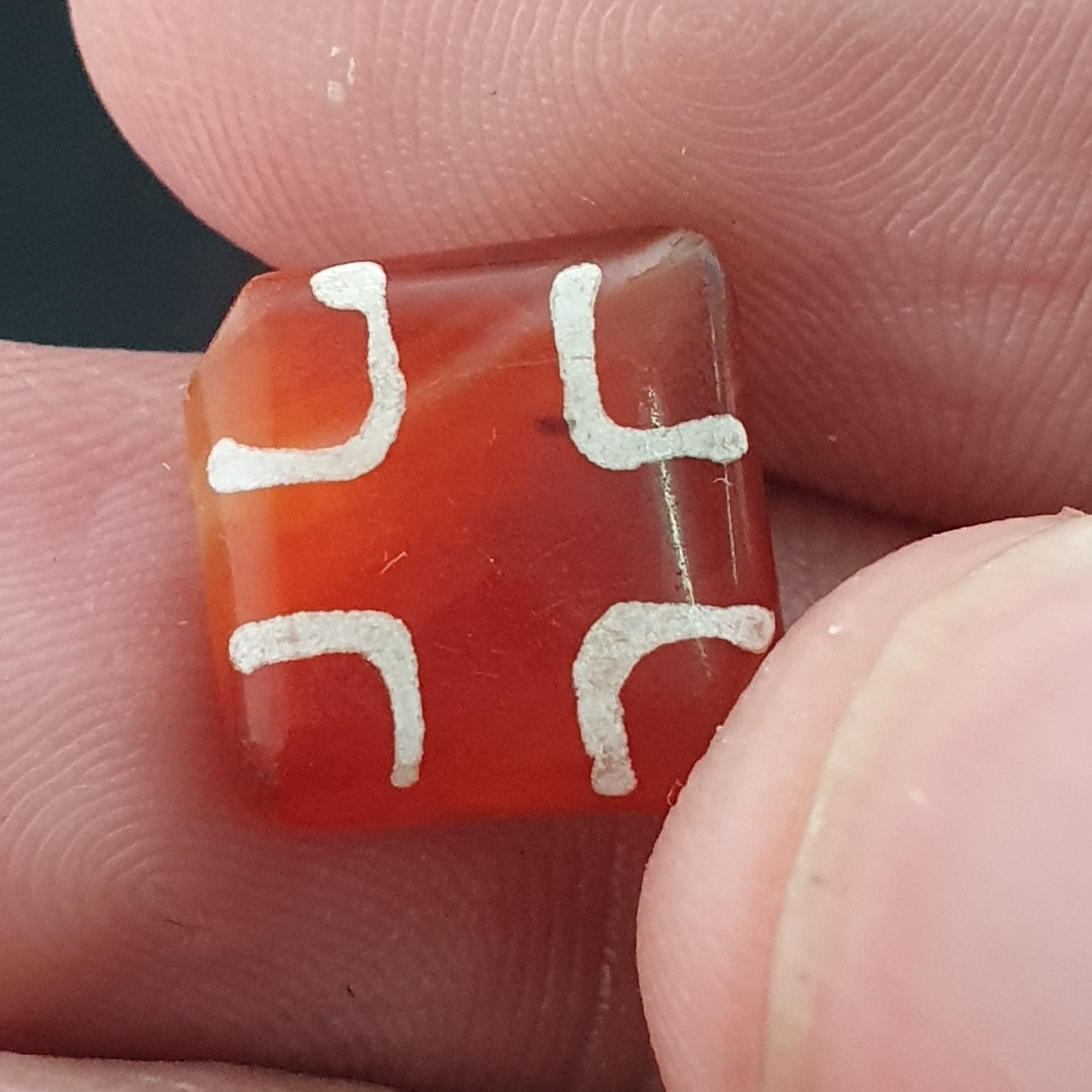 Antique Burmese Pumtek Pyu & Carnelian Beads Lot Of 3