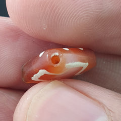 Antique Burmese Pumtek Pyu & Carnelian Beads Lot Of 3