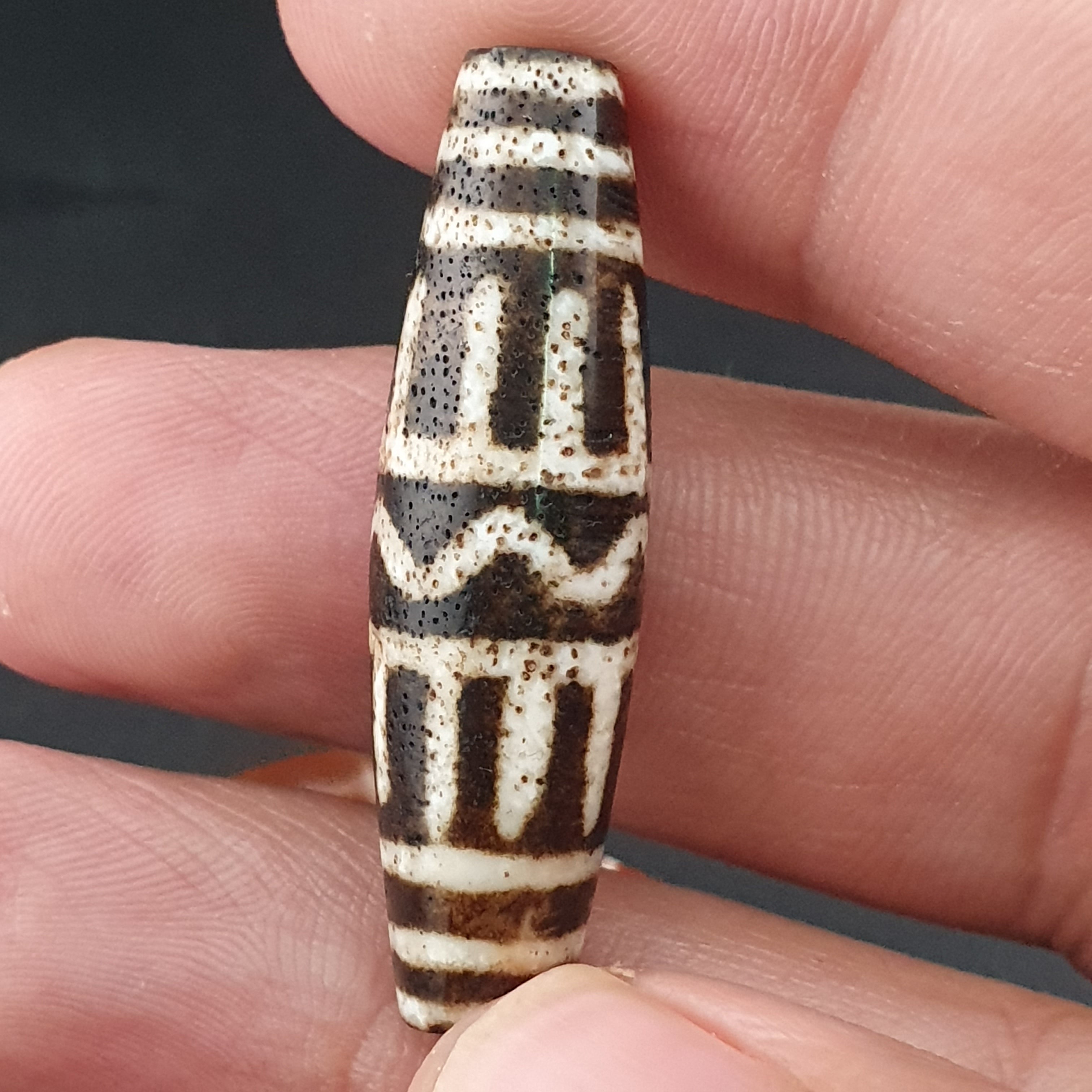 Antique Burmese Pumtek Pyu & Carnelian Beads Lot Of 3