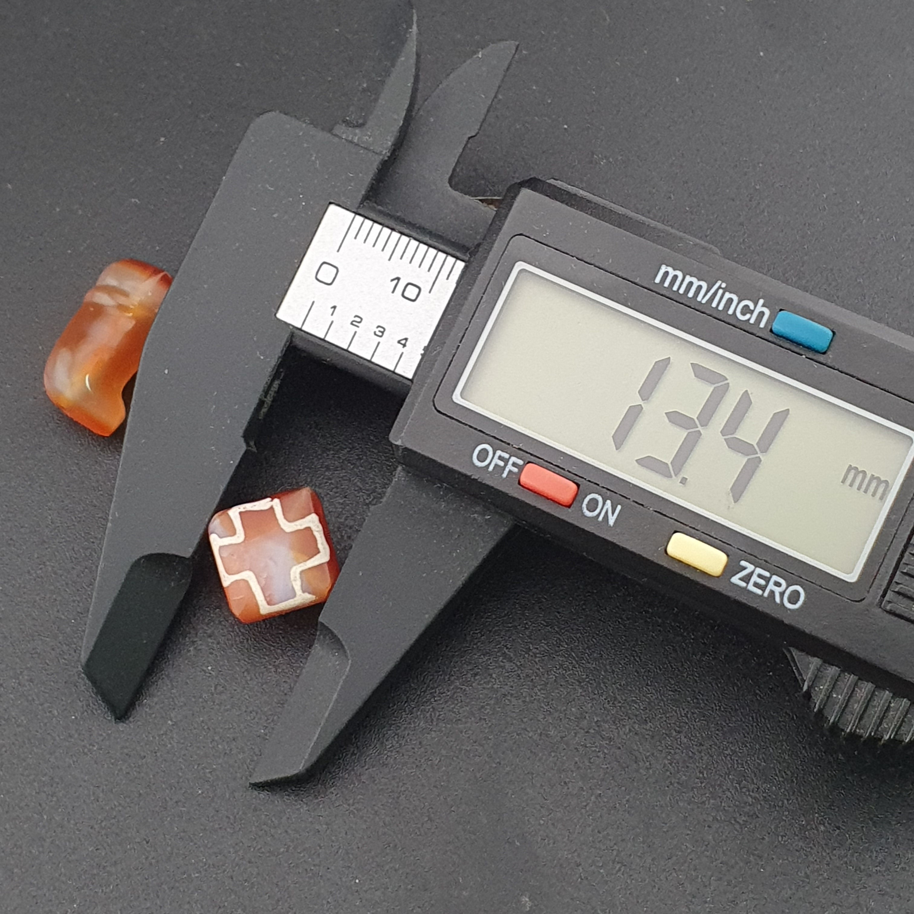 Antique Burmese Pumtek Pyu & Carnelian Beads Lot Of 3