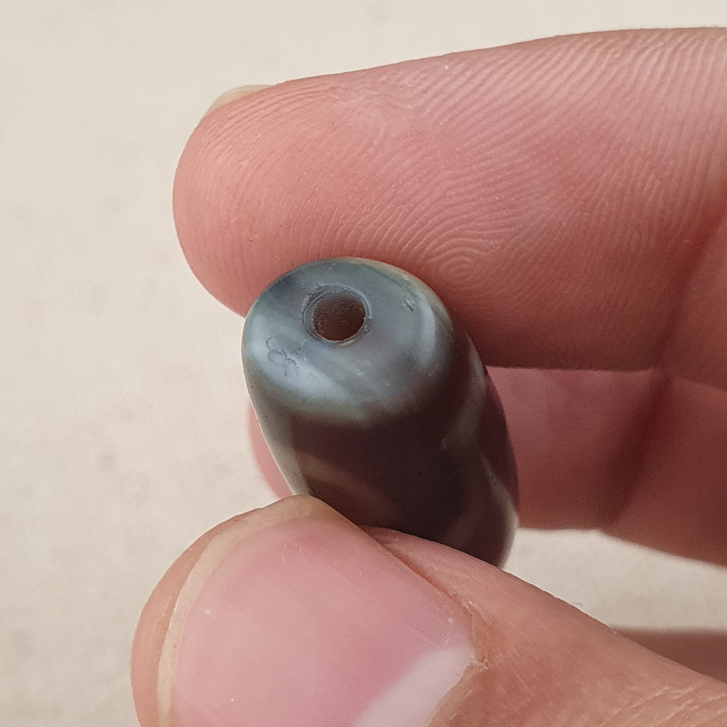 Vintage 2 Eyes Himalayan Tibetan Agate Dzi bead Amulet Lot of 3