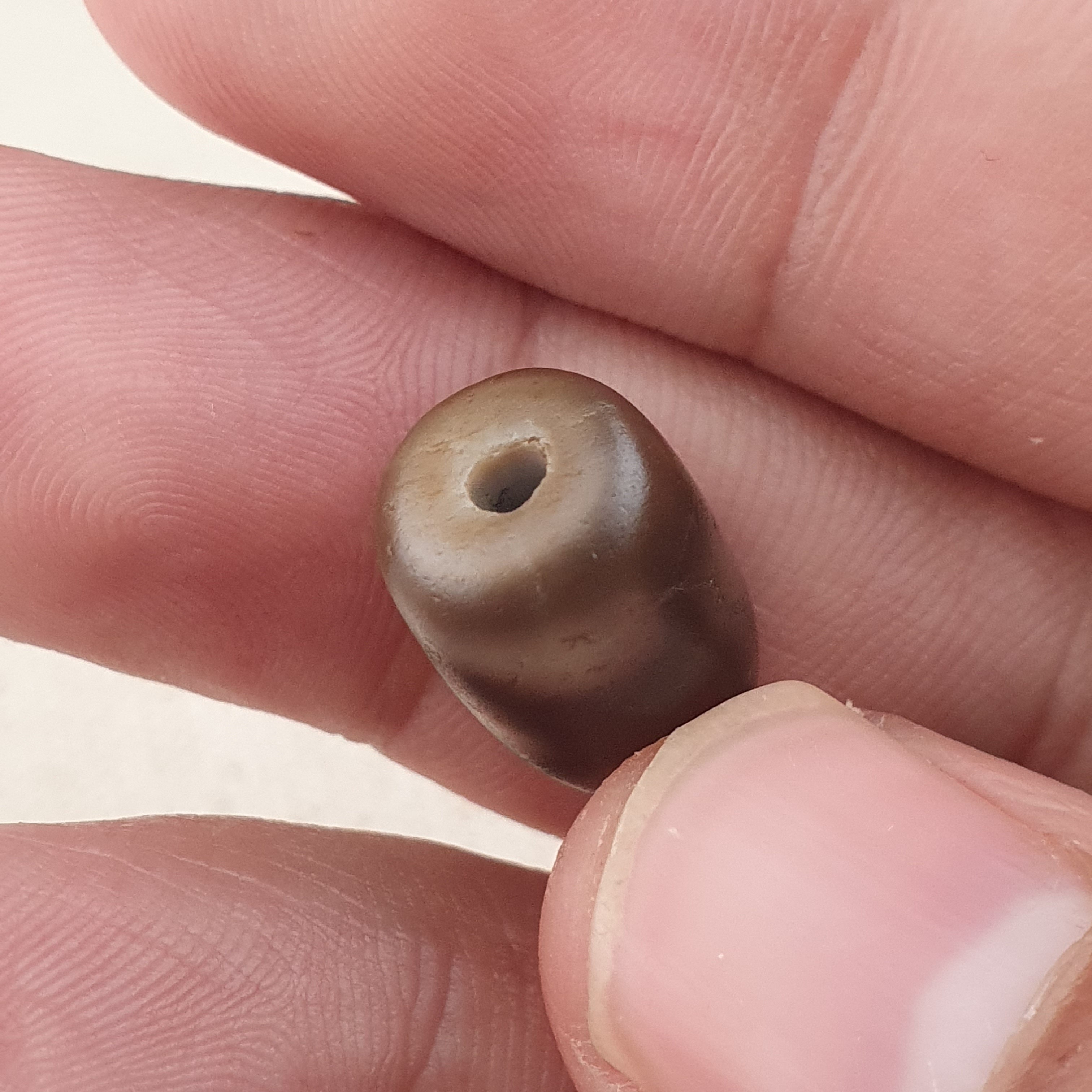 Vintage 2 Eyes Himalayan Tibetan Agate Dzi bead Amulet Lot of 3