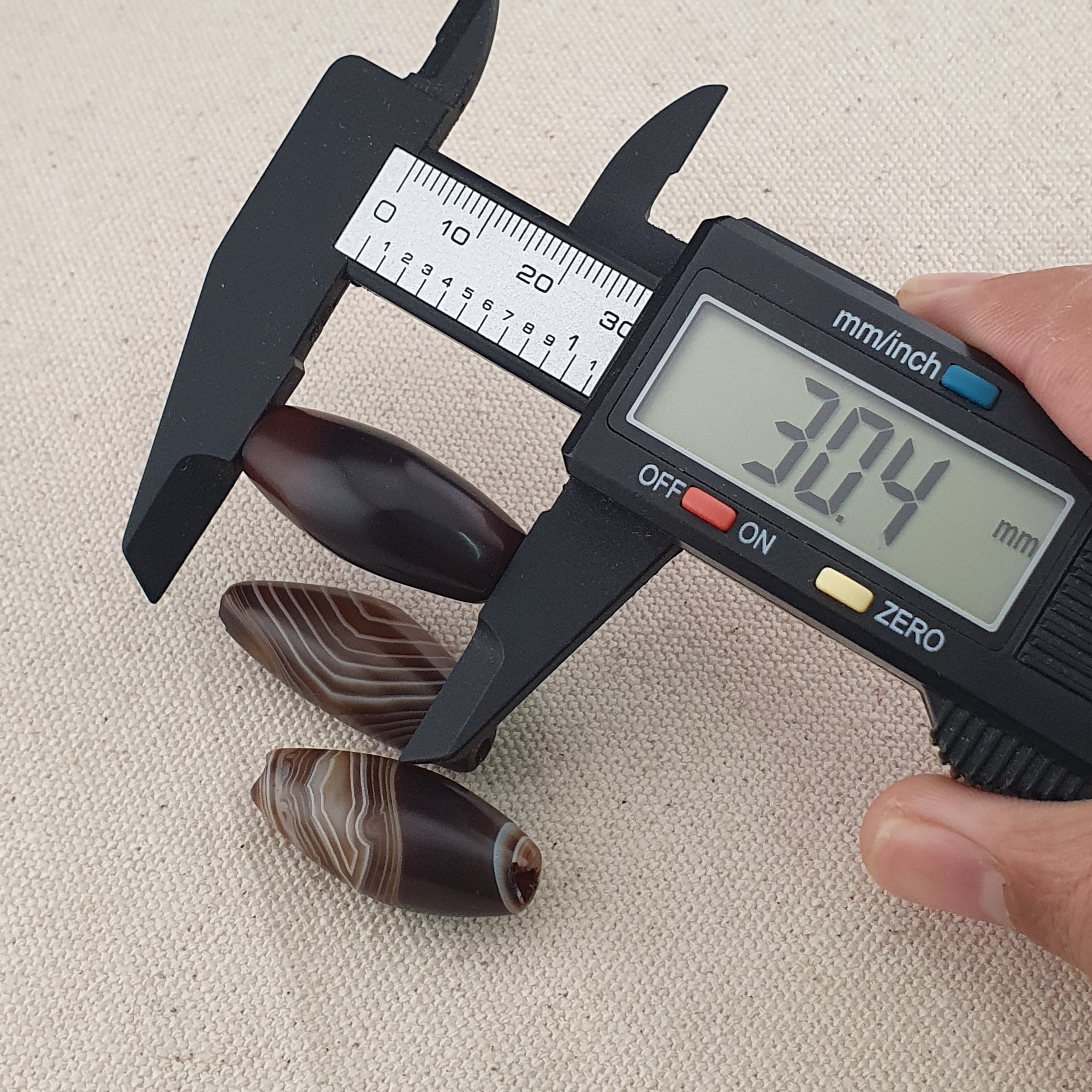 Vintage Natural Eye Suliemani Agate Beads Amulet Lot Of 3