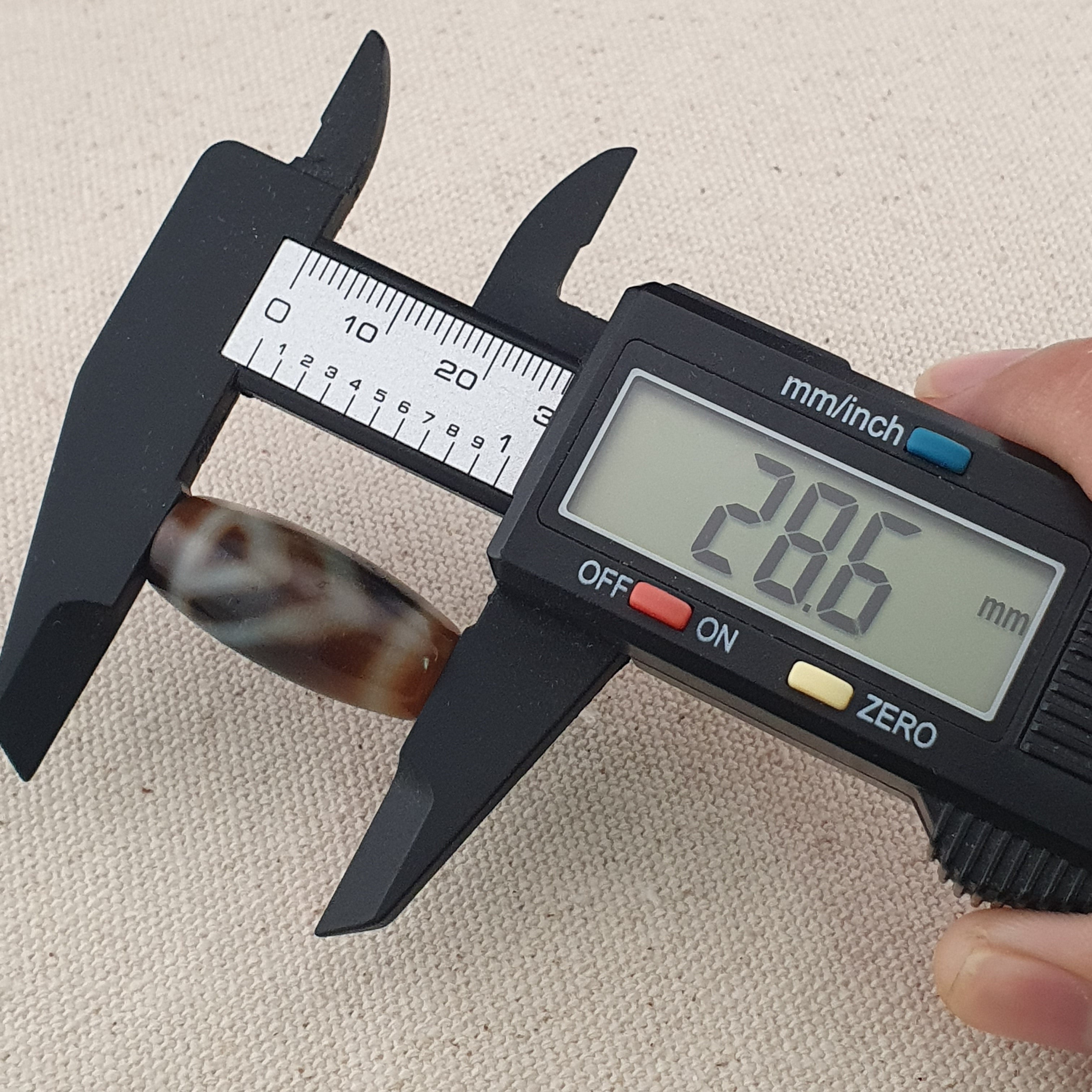 Vintage Himalayan Tibetan 1 Eye Agate Unique Pattern Dzi Bead Amulet