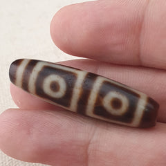 Anitque Himalayan Tibetan 4 Eyes Agate Dzi Bead Amulet