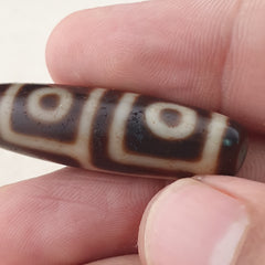 Anitque Himalayan Tibetan 4 Eyes Agate Dzi Bead Amulet