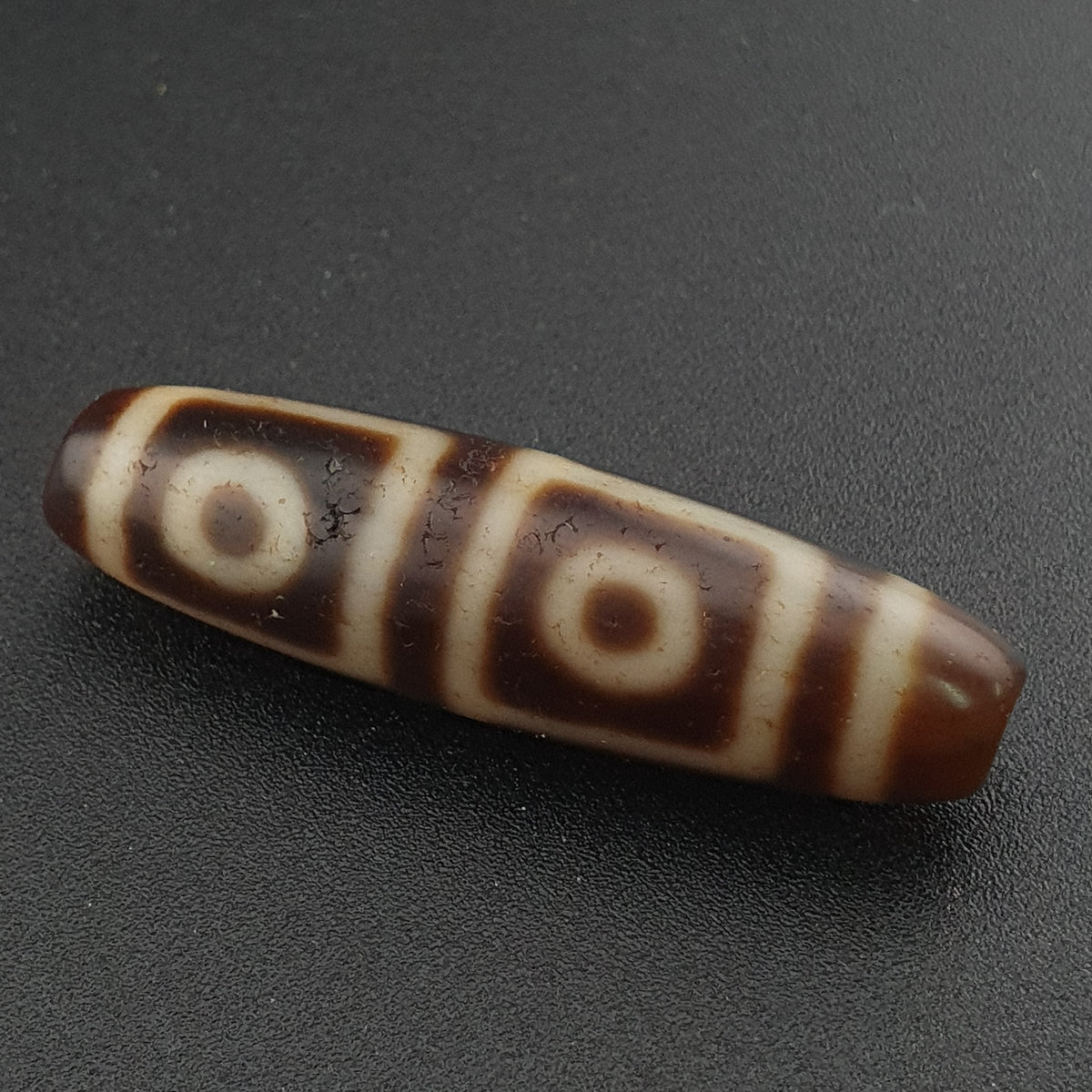 Anitque Himalayan Tibetan 4 Eyes Agate Dzi Bead Amulet