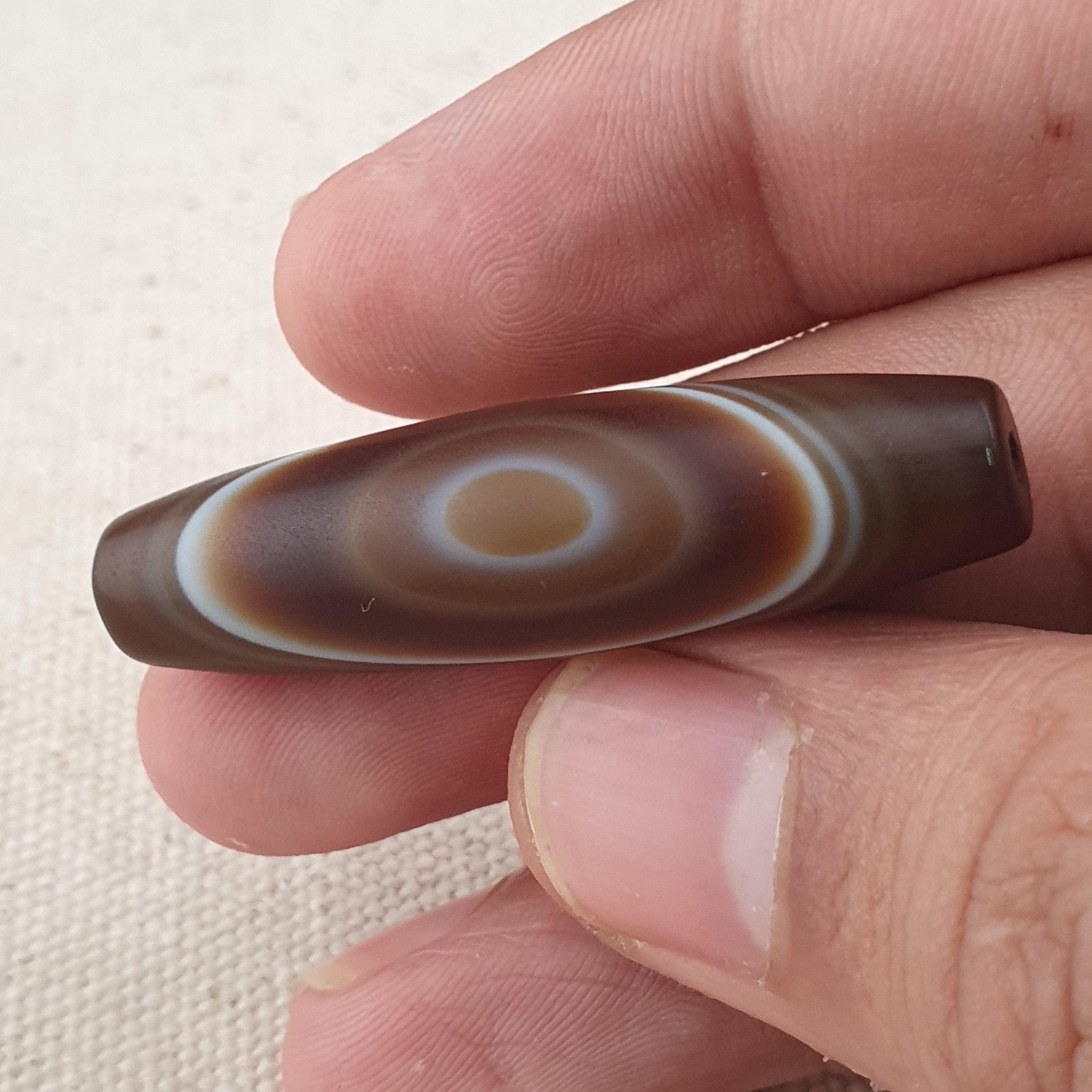 Vintage Yemeni Suliemani Eye Agate Bead Amulet