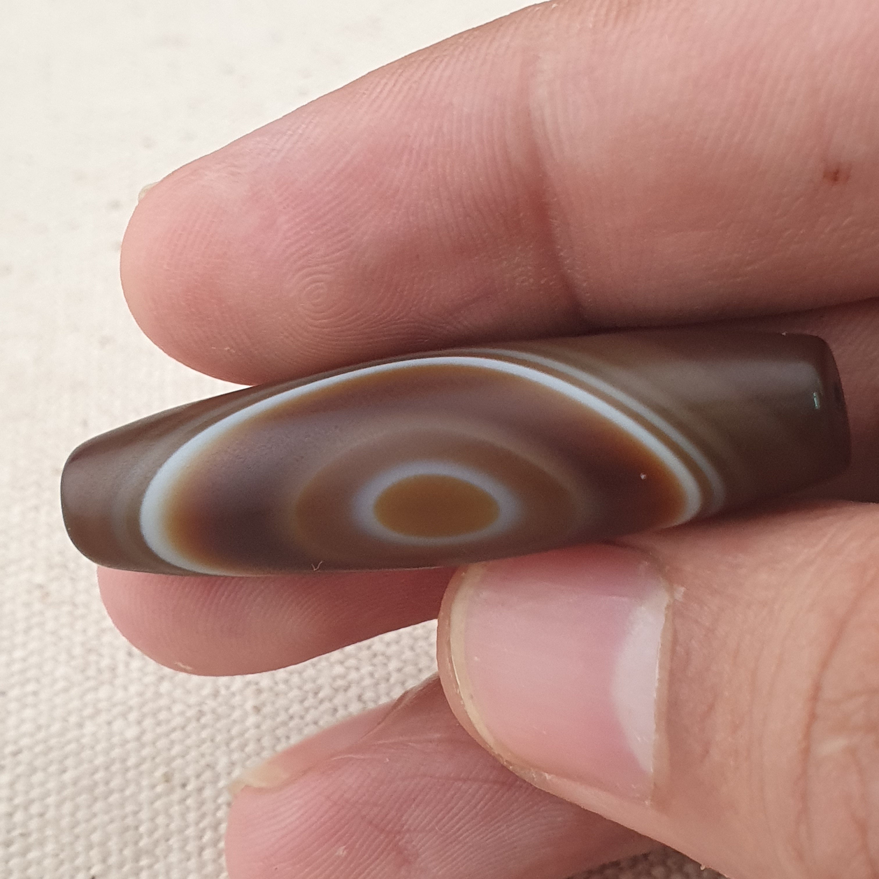 Vintage Yemeni Suliemani Eye Agate Bead Amulet