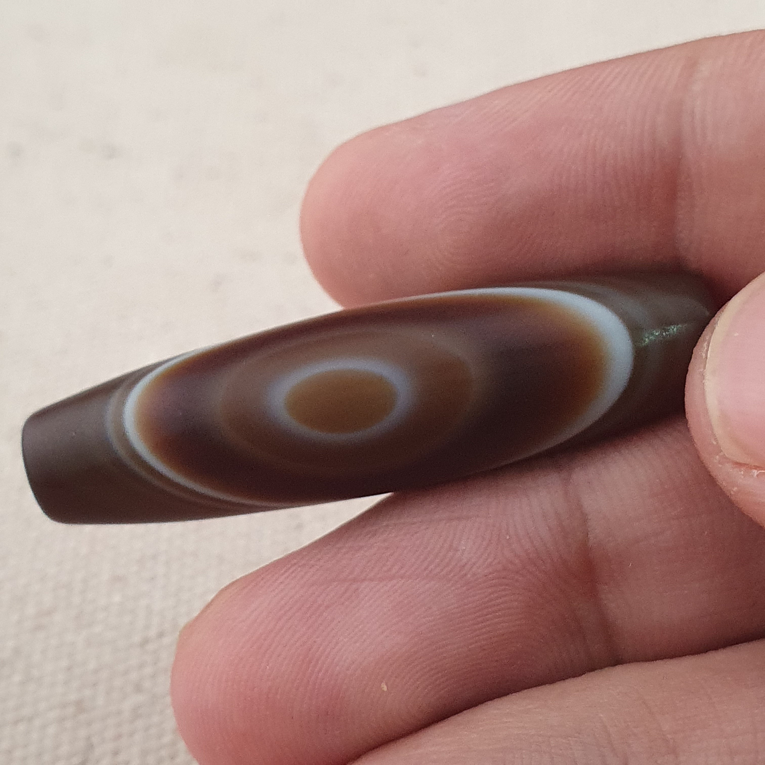Vintage Yemeni Suliemani Eye Agate Bead Amulet