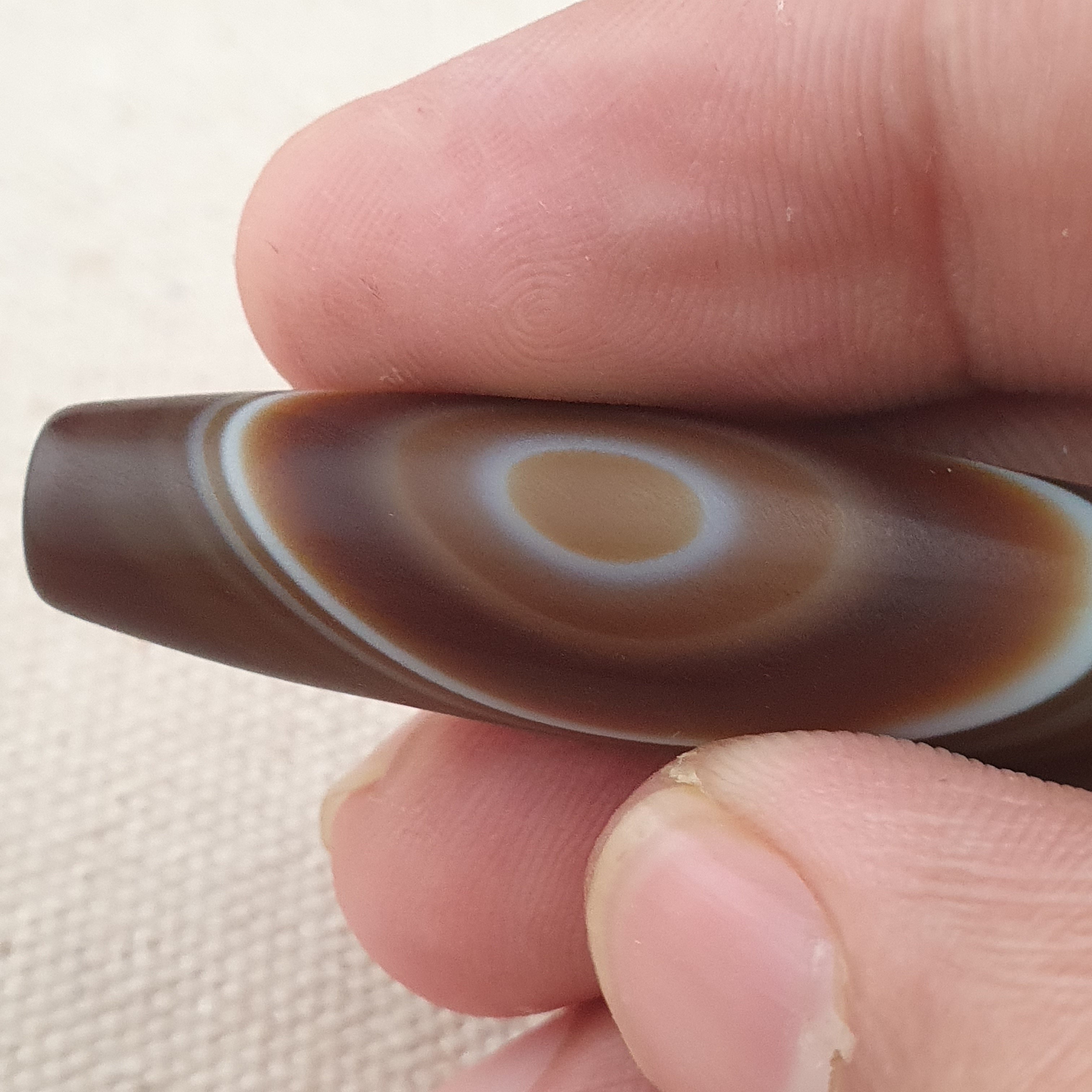 Vintage Yemeni Suliemani Eye Agate Bead Amulet