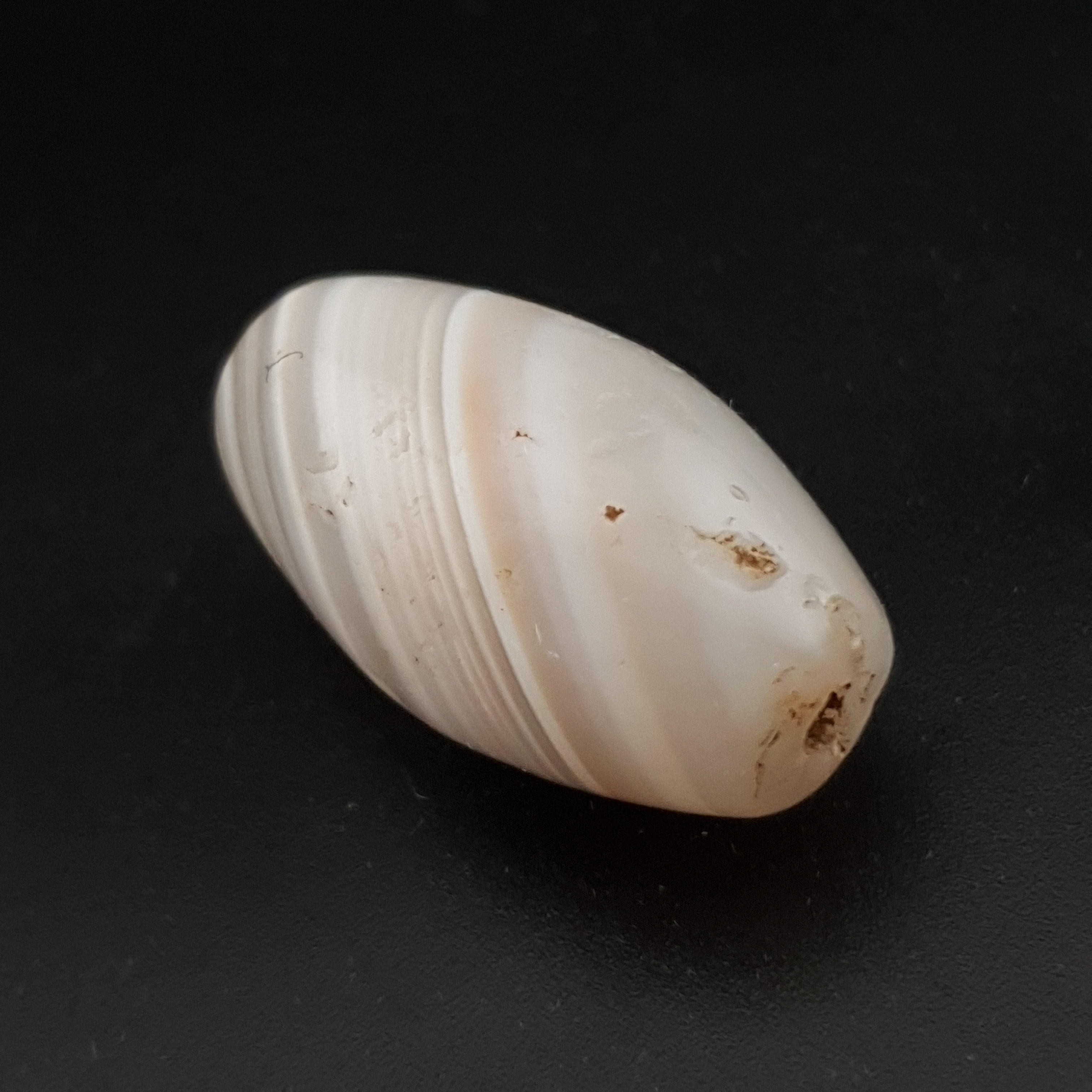 Ancient White Suliemani Agate Bead Amulet