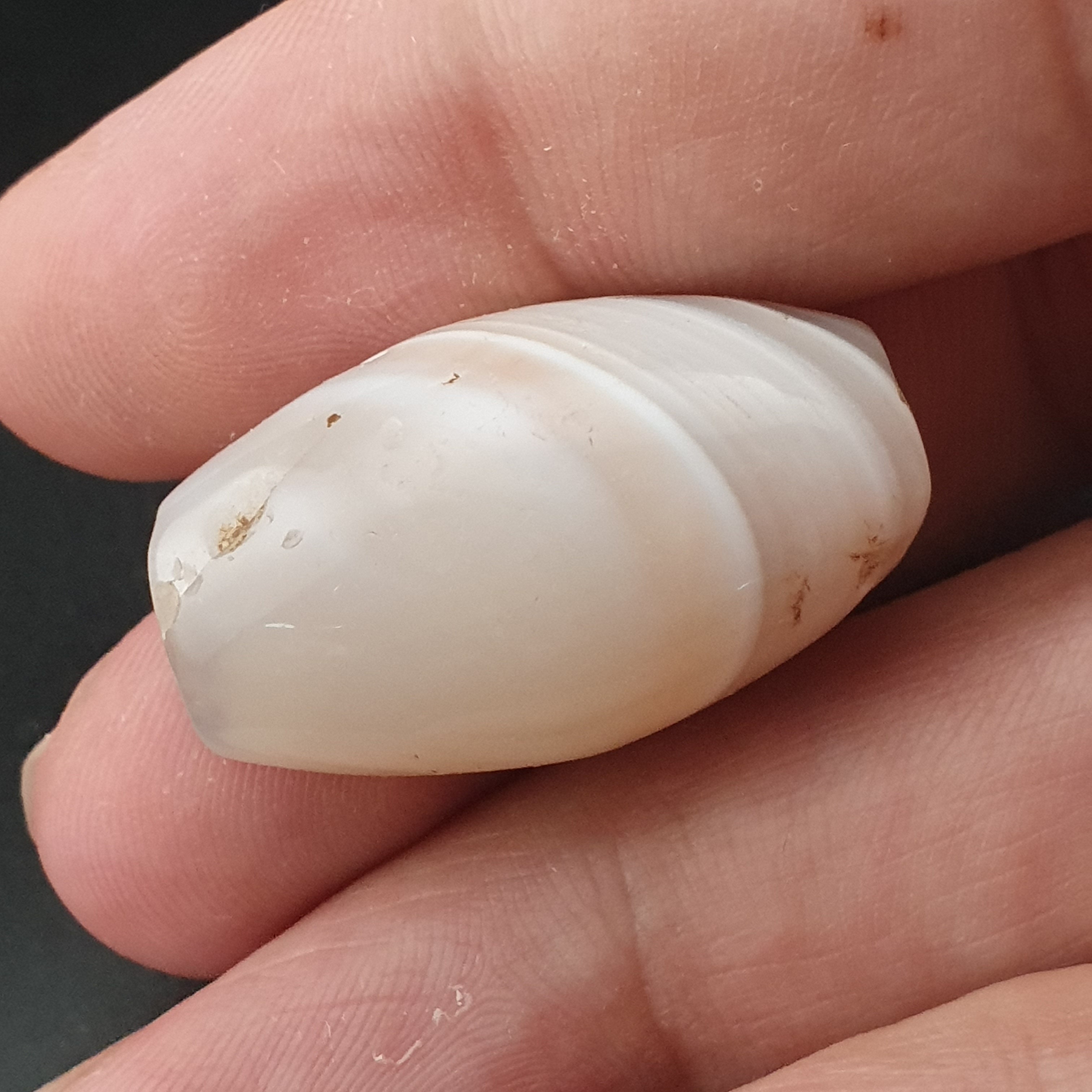 Ancient White Suliemani Agate Bead Amulet