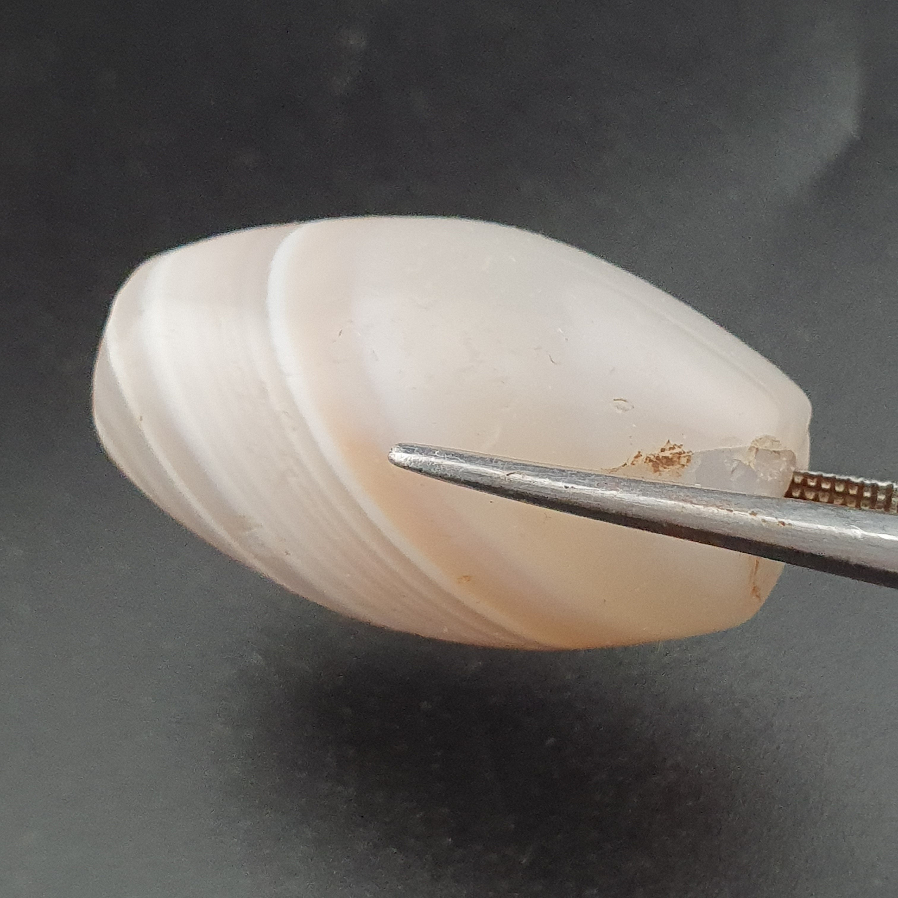 Ancient White Suliemani Agate Bead Amulet