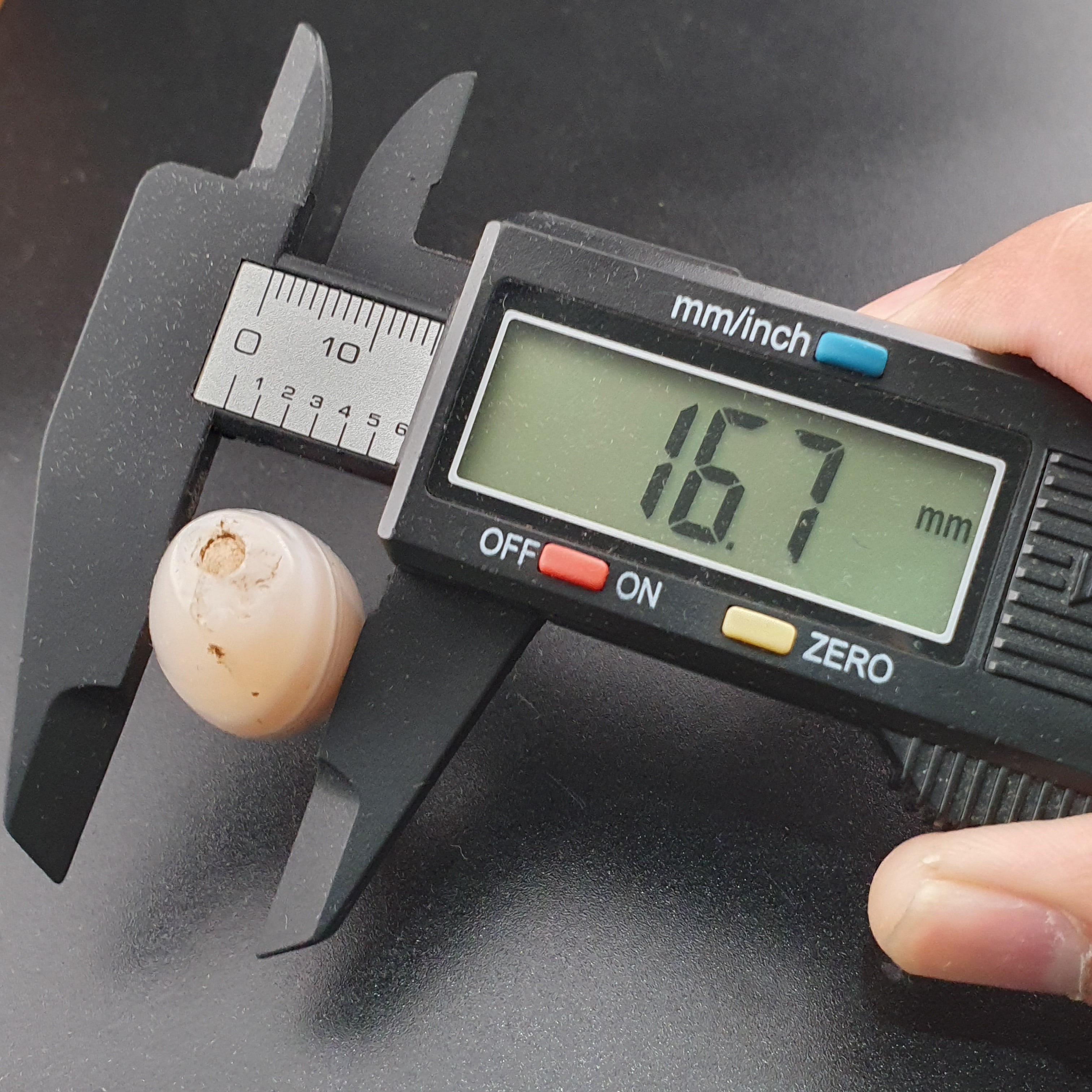 Ancient White Suliemani Agate Bead Amulet