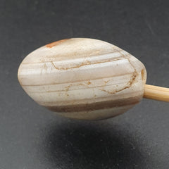 Ancient White Suliemani Eye Agate Bead Amulet