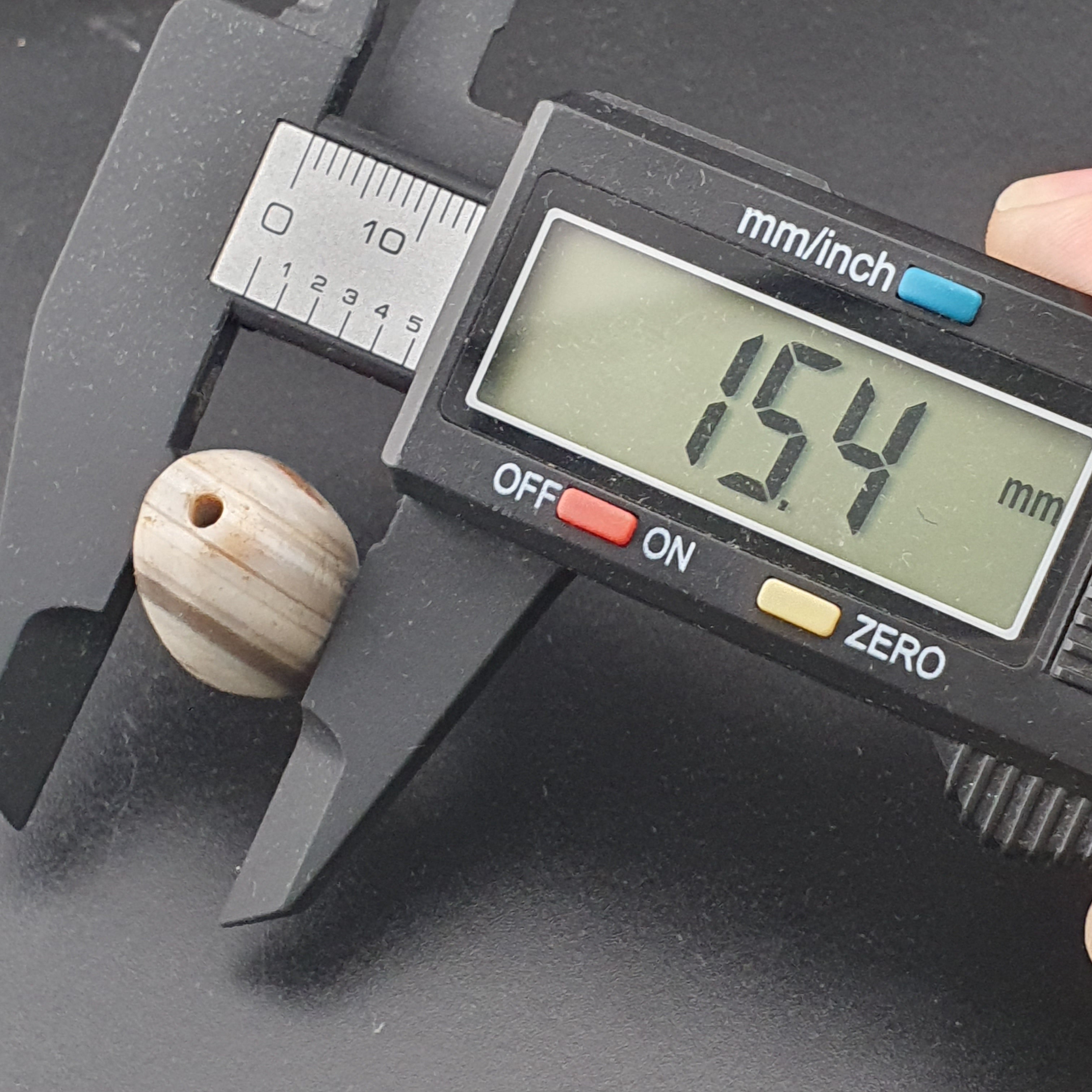 Ancient White Suliemani Eye Agate Bead Amulet