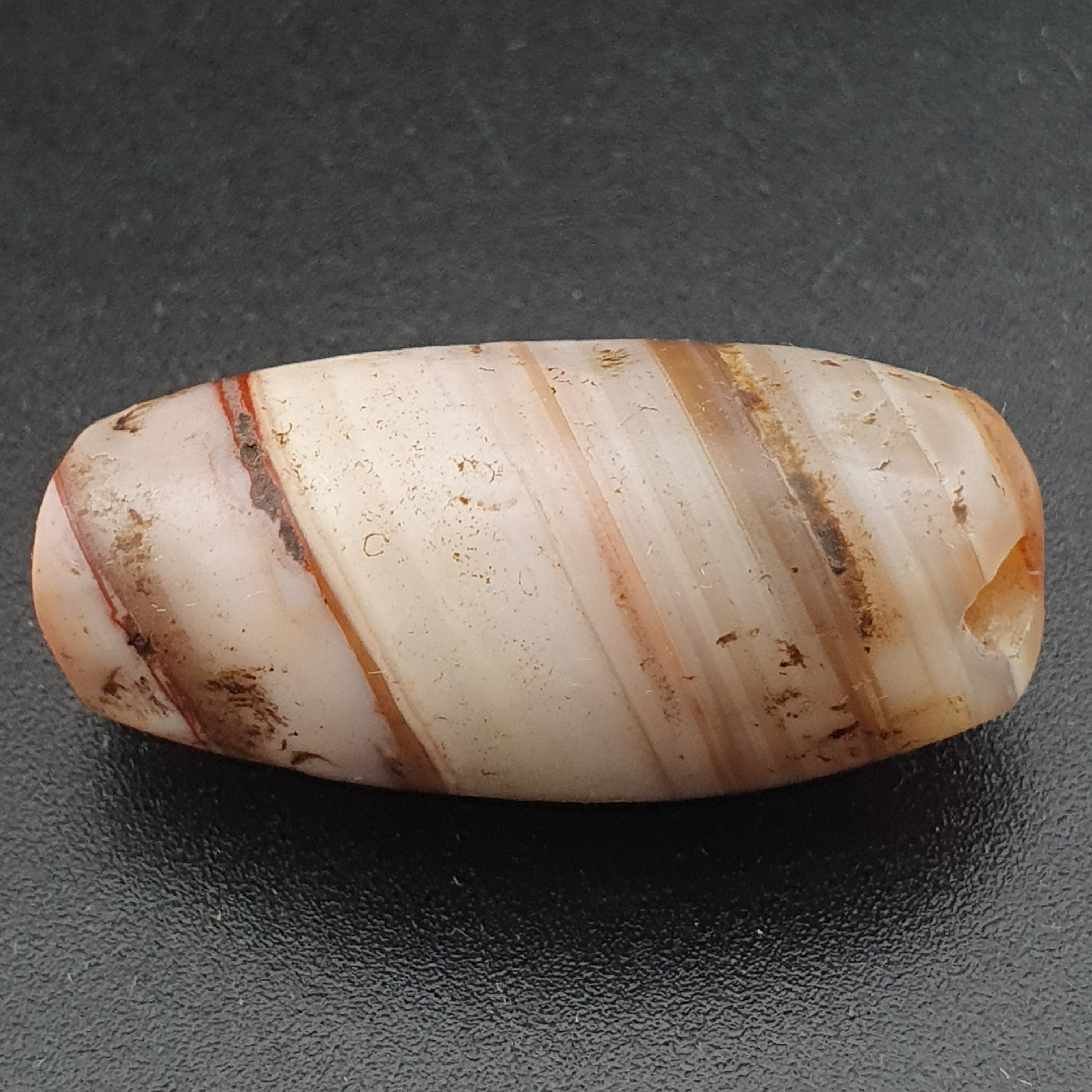 Rare Ancient Natural Stripe Pattern Eye Agate Bead Amulet