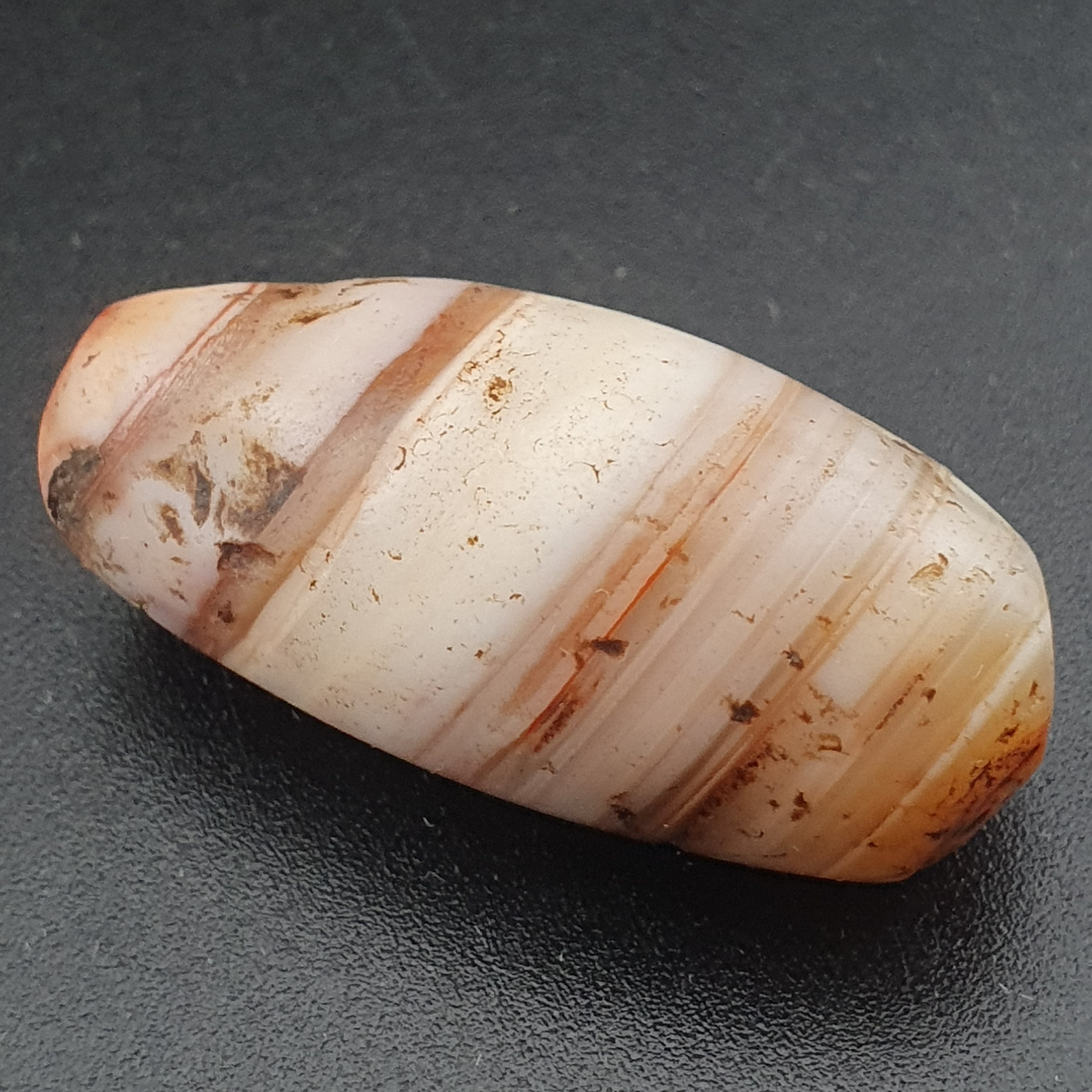 Rare Ancient Natural Stripe Pattern Eye Agate Bead Amulet