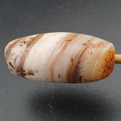 Rare Ancient Natural Stripe Pattern Eye Agate Bead Amulet