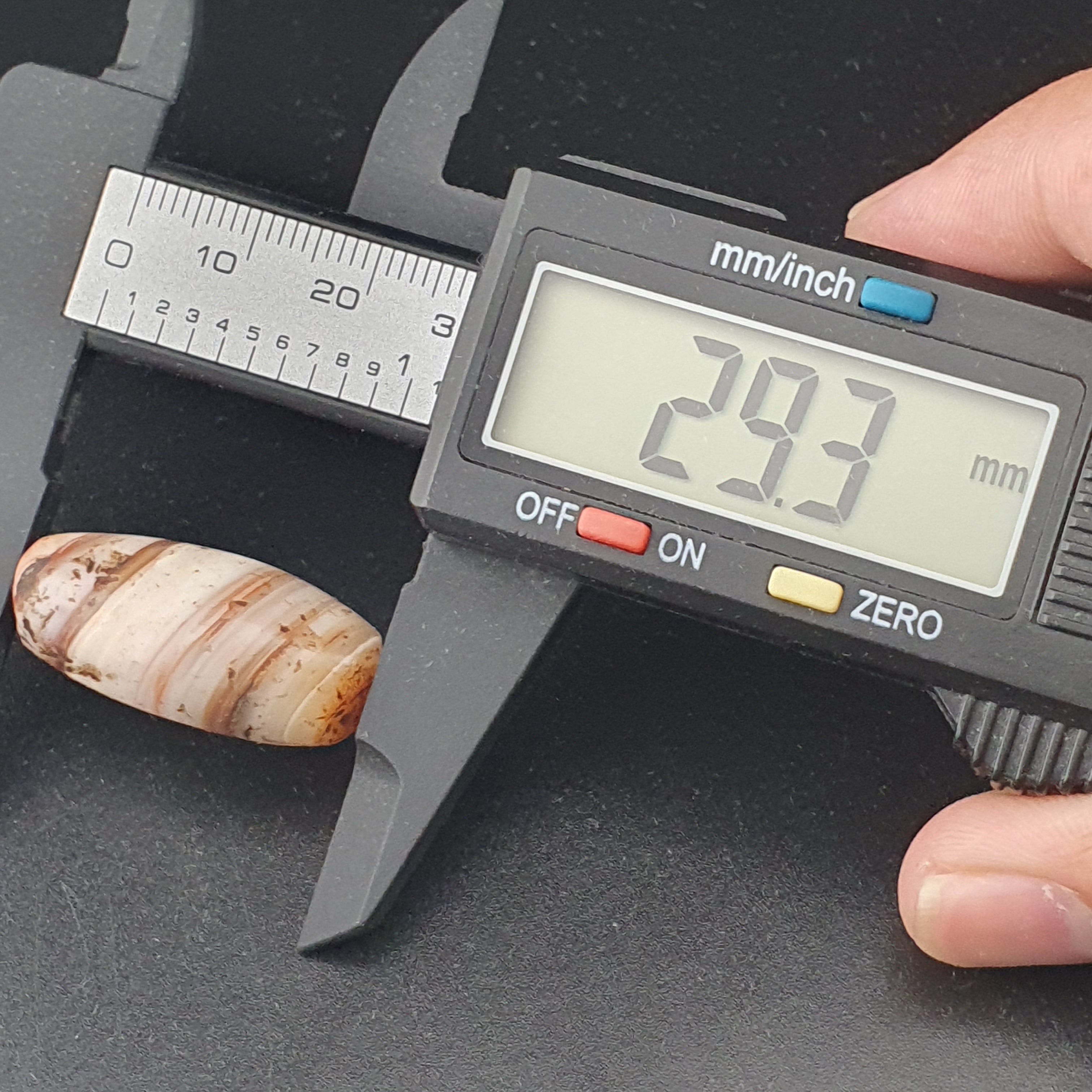 Rare Ancient Natural Stripe Pattern Eye Agate Bead Amulet