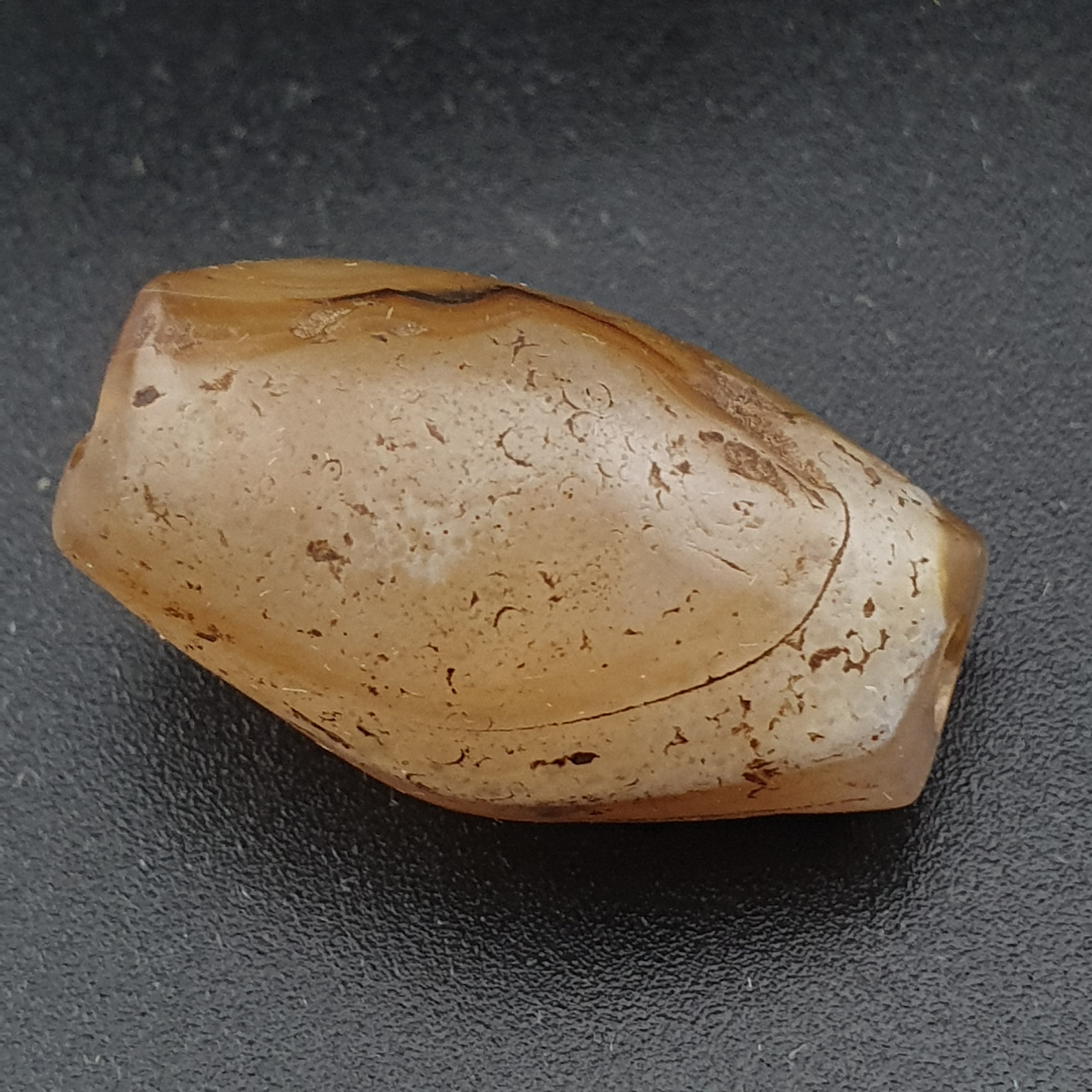 Ancient Old Natural Suleimani Eye Brown Agate Amulet