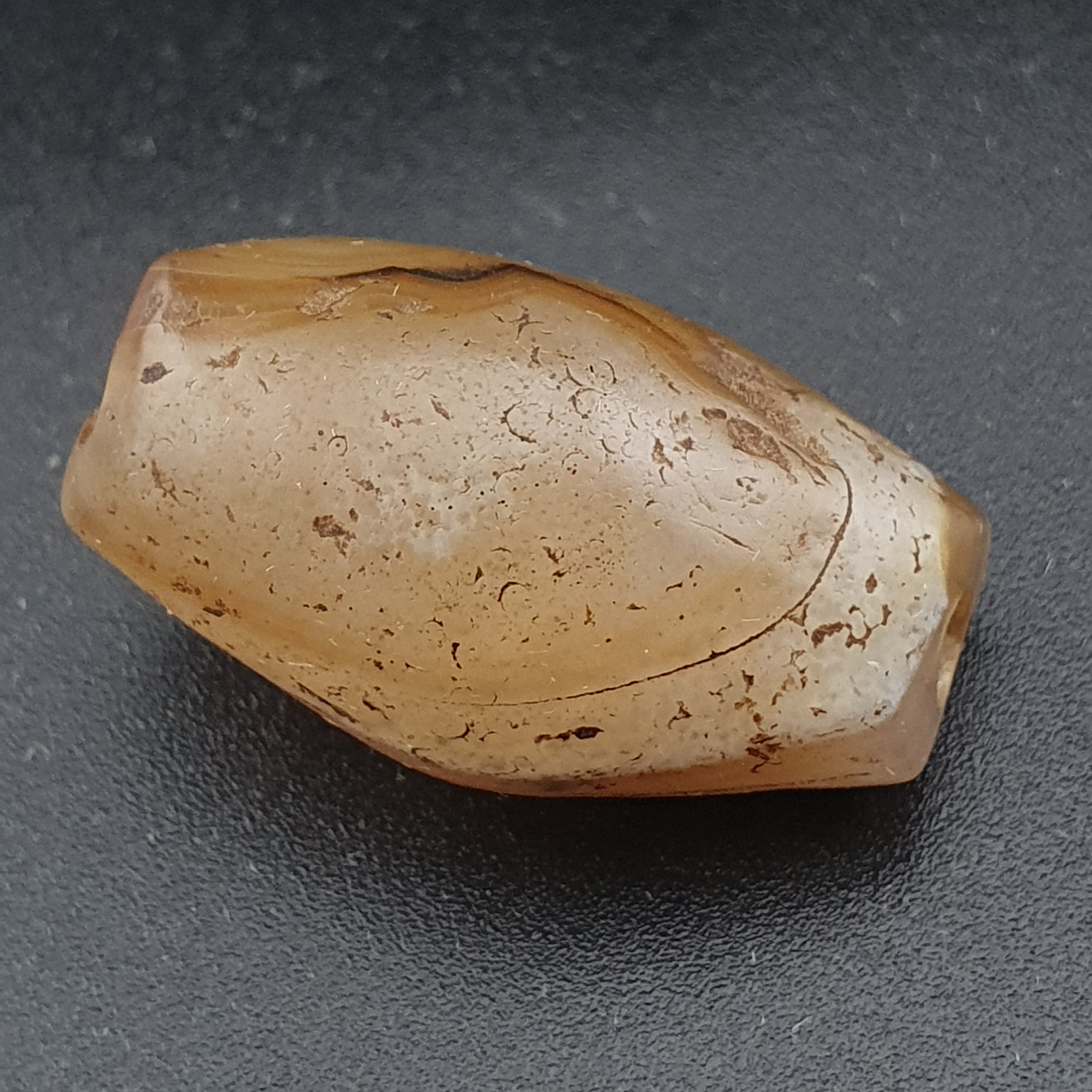 Ancient Old Natural Suleimani Eye Brown Agate Amulet