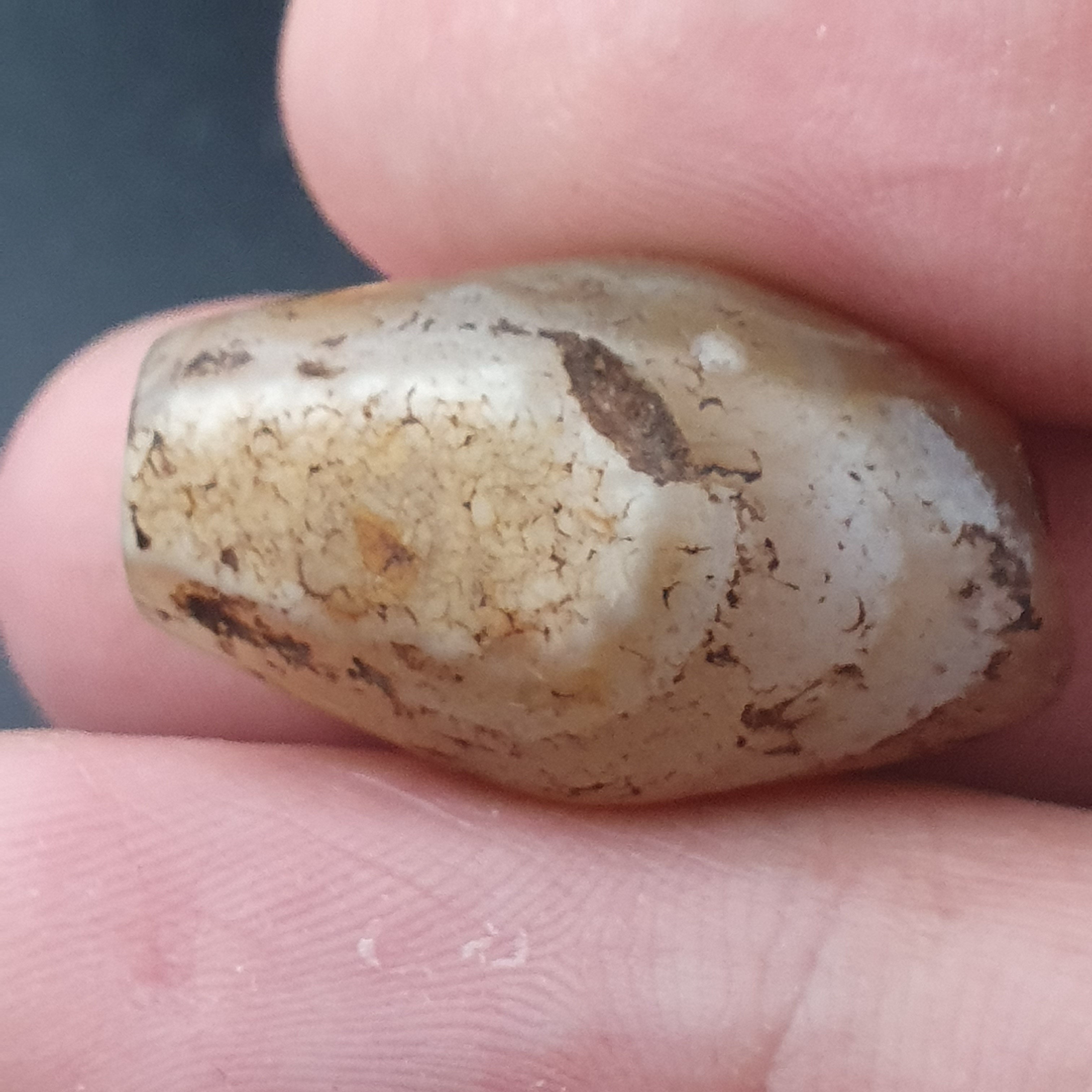 Ancient Old Natural Suleimani Eye Brown Agate Amulet
