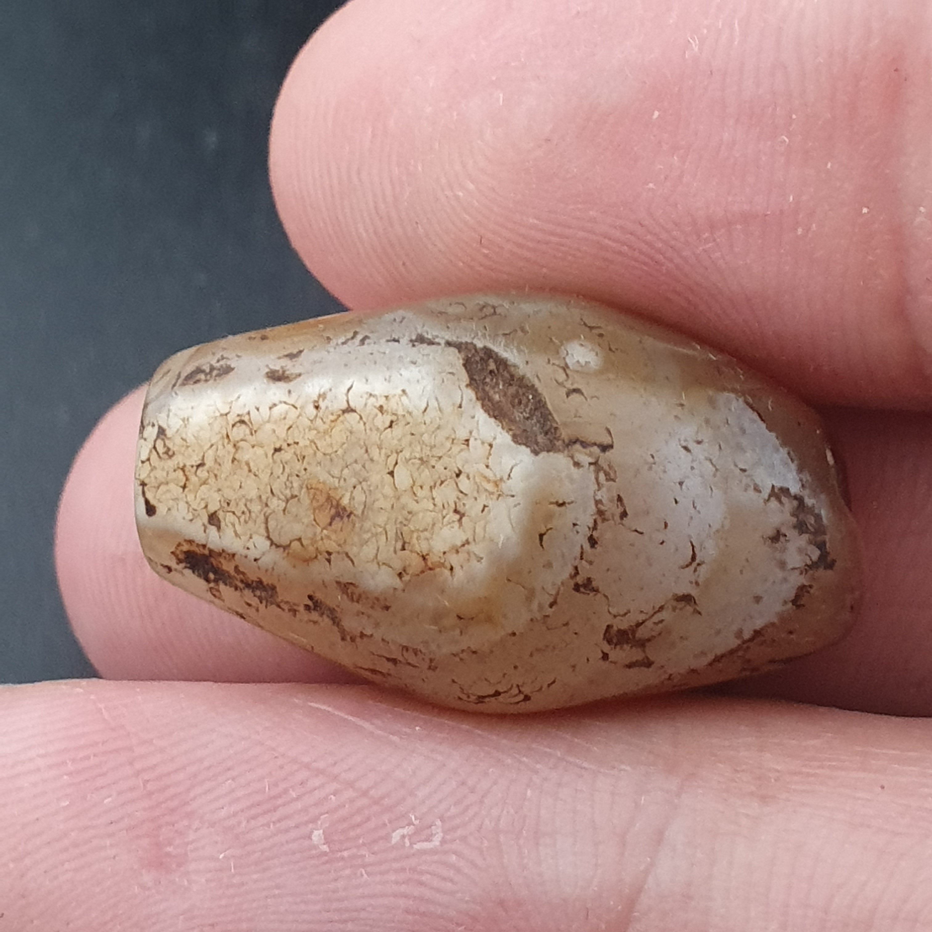 Ancient Old Natural Suleimani Eye Brown Agate Amulet