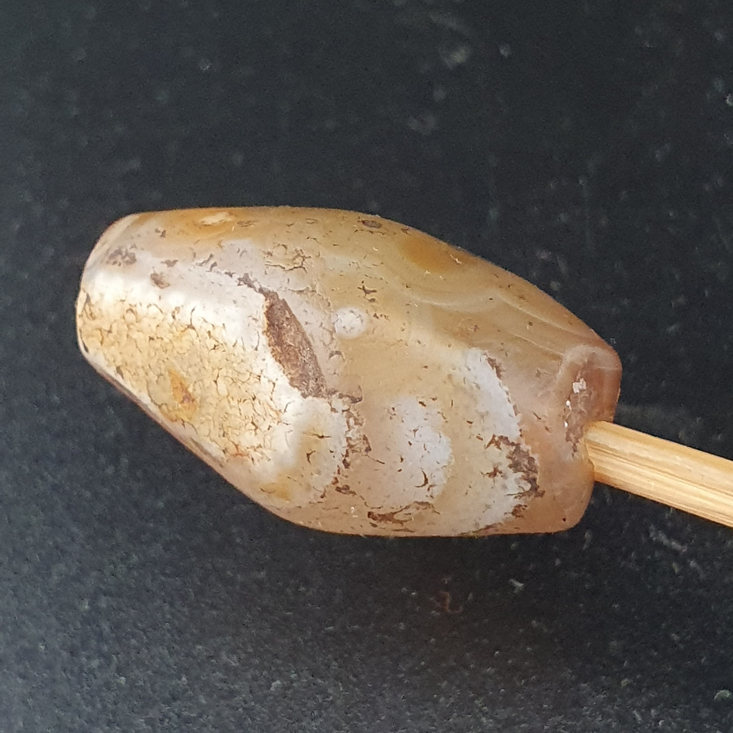 Ancient Old Natural Suleimani Eye Brown Agate Amulet