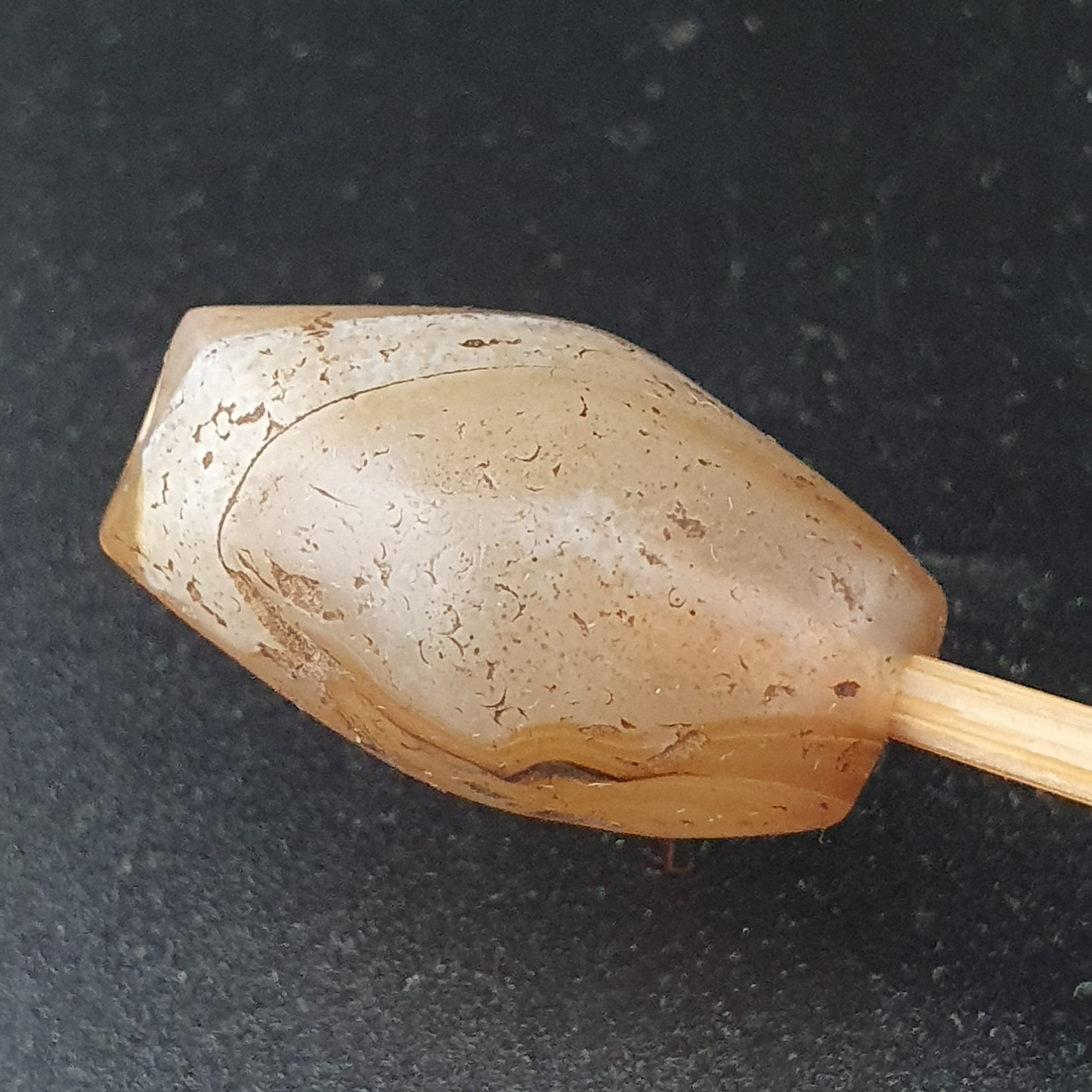 Ancient Old Natural Suleimani Eye Brown Agate Amulet