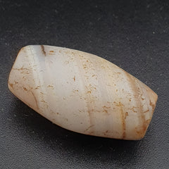 Ancient Old Tribal Natural Suliemani Eye Stripes Agate Brown White Tone