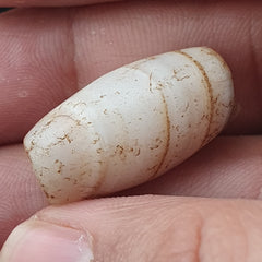 Ancient Old Tribal Natural Suliemani Eye Stripes Agate Brown White Tone