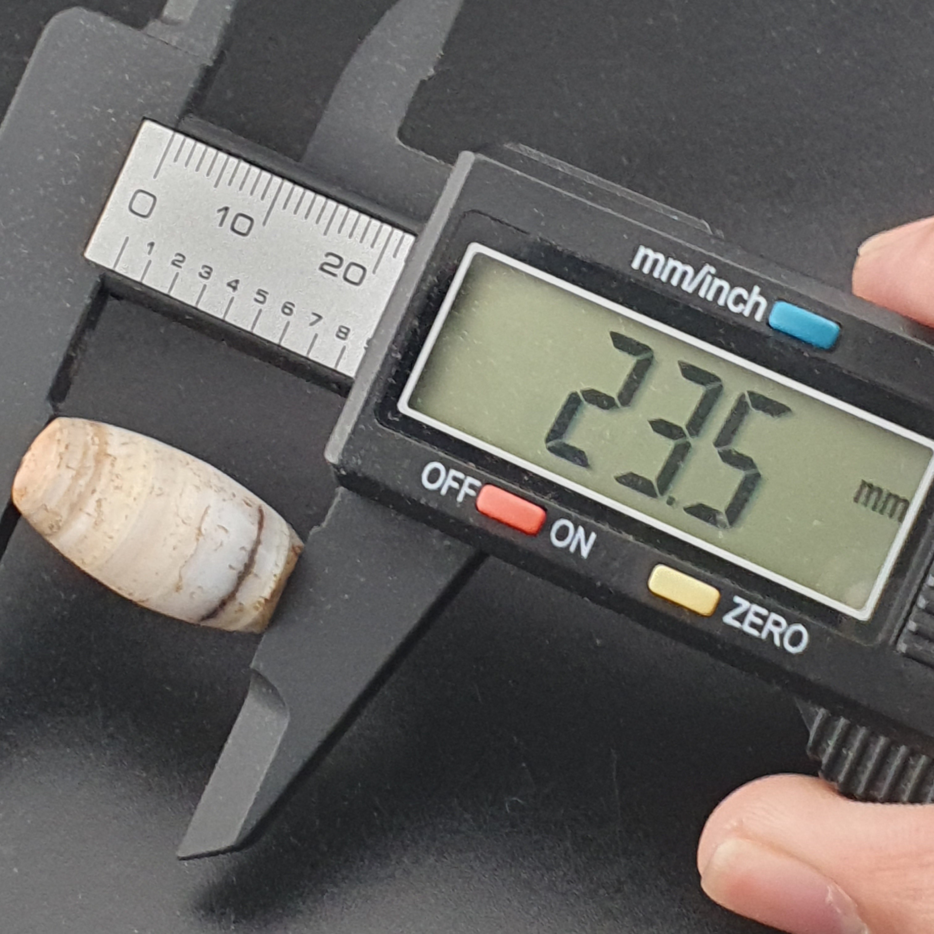 Ancient Old Tribal Natural Suliemani Eye Stripes Agate Brown White Tone