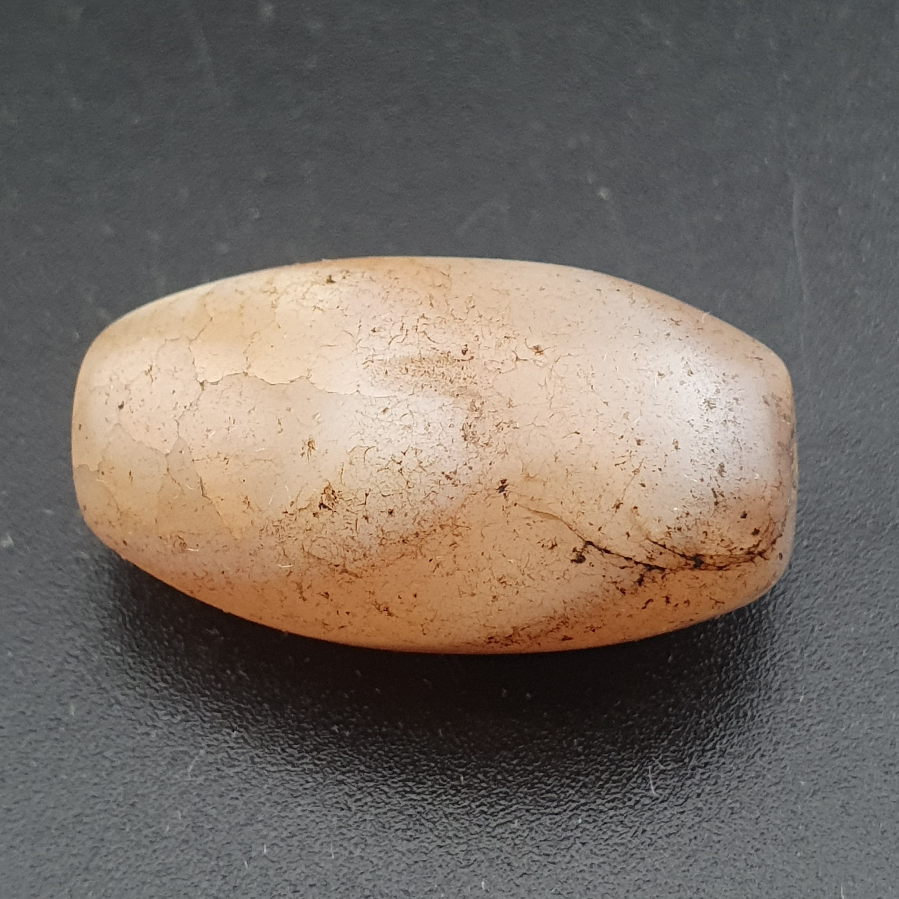 Ancient Natural Suliemani White Brown Old Agate Bead Amulet
