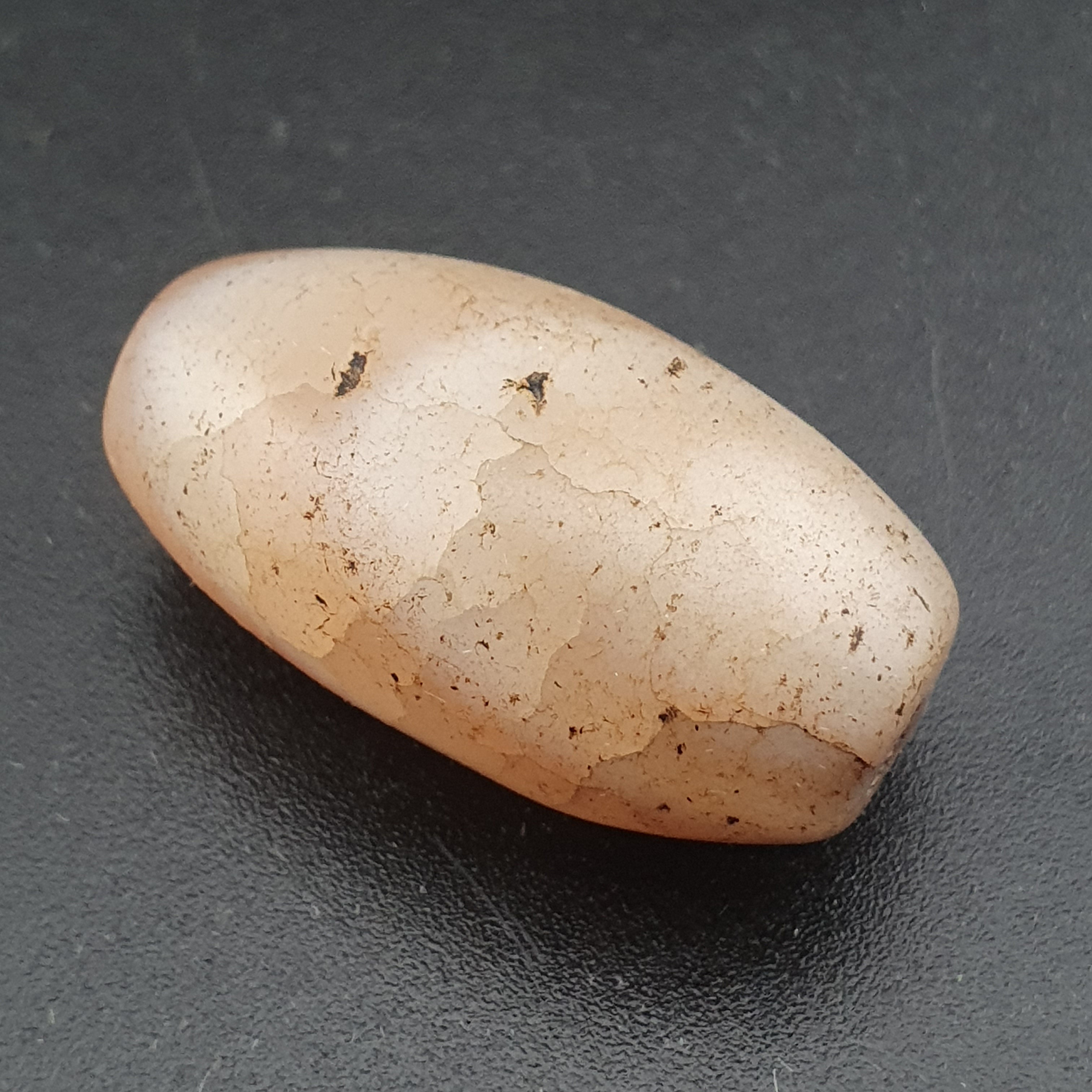 Ancient Natural Suliemani White Brown Old Agate Bead Amulet