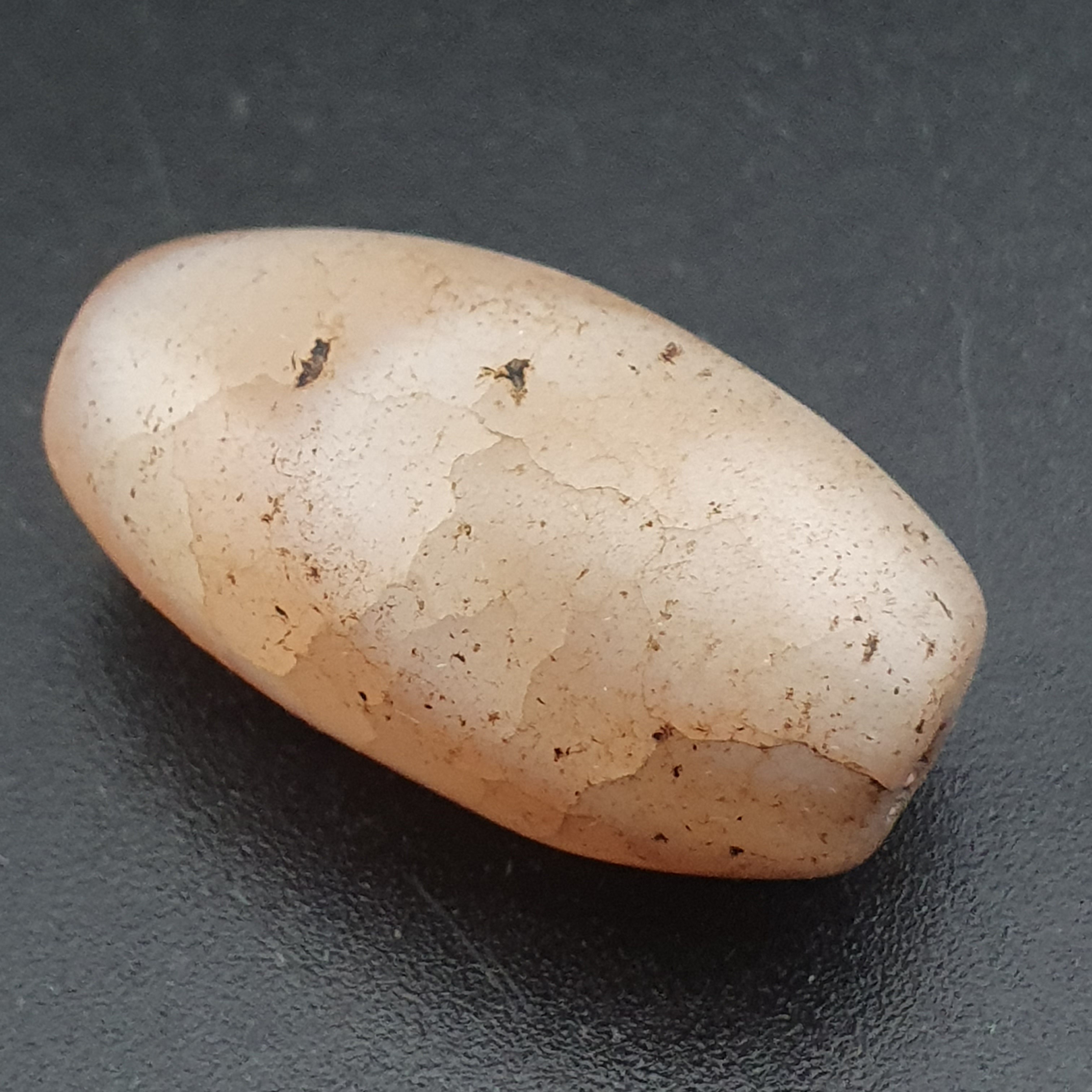 Ancient Natural Suliemani White Brown Old Agate Bead Amulet