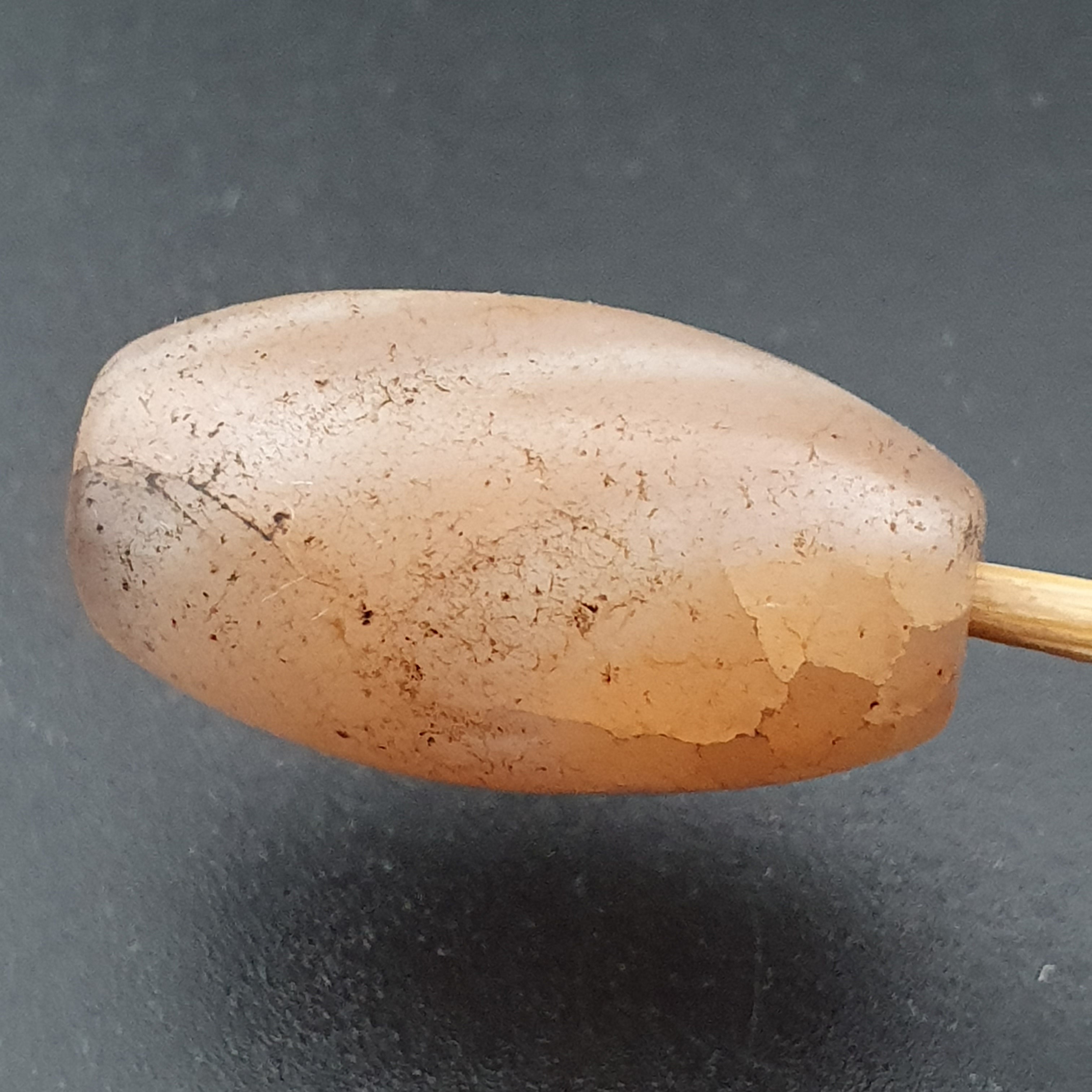 Ancient Natural Suliemani White Brown Old Agate Bead Amulet