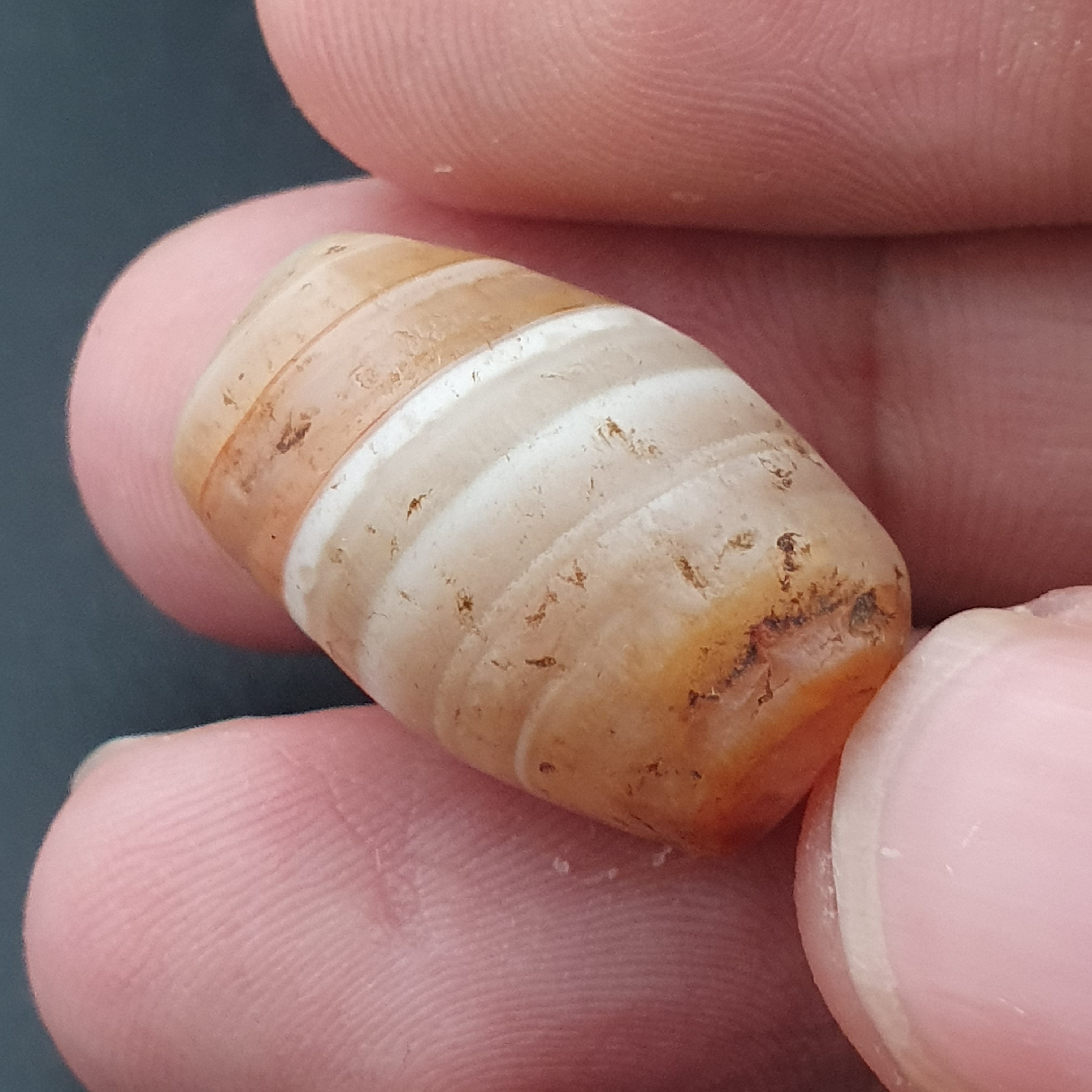 Ancient Natural Stripe Suliemani Eye Old Agate Bead Amulet