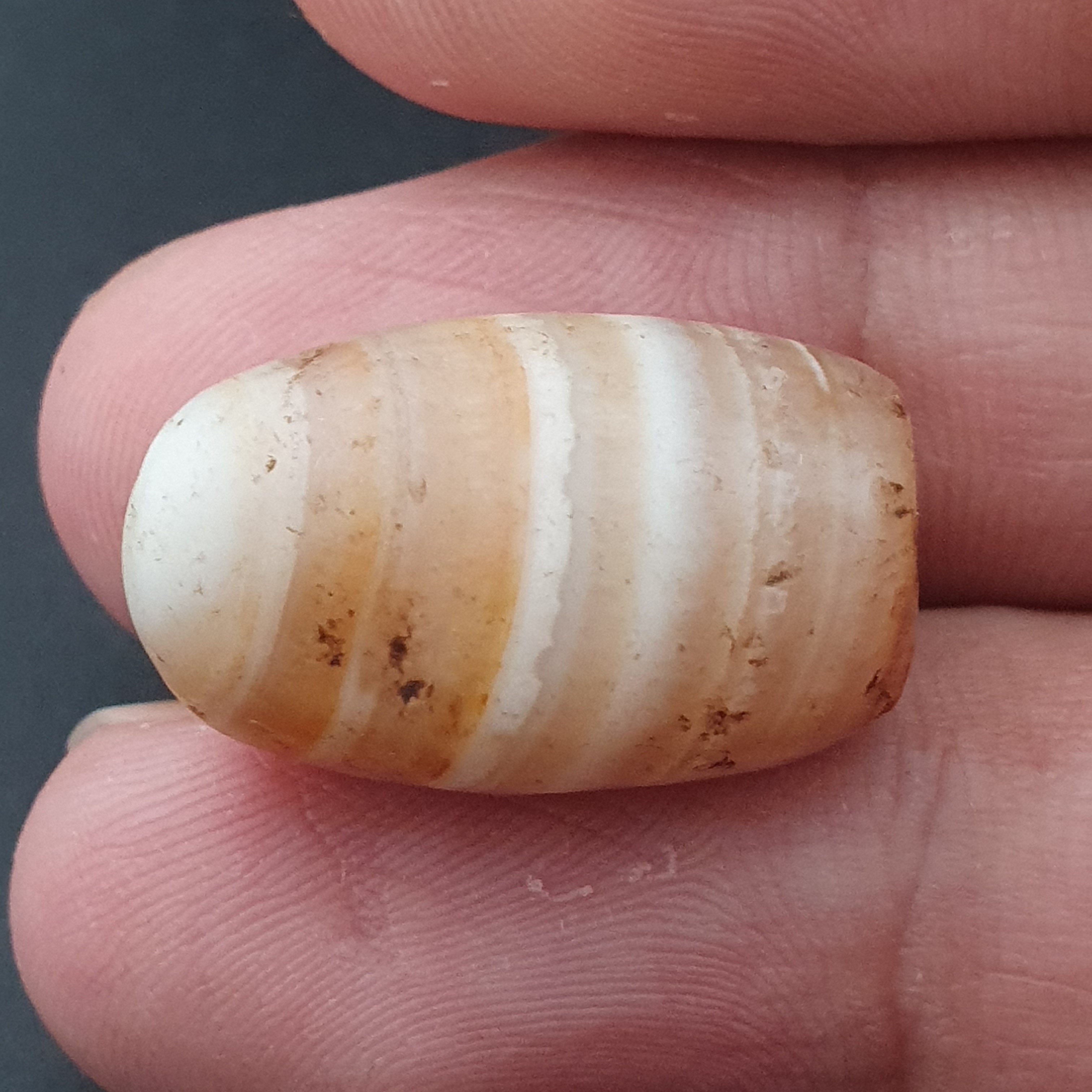 Ancient Natural Stripe Suliemani Eye Old Agate Bead Amulet