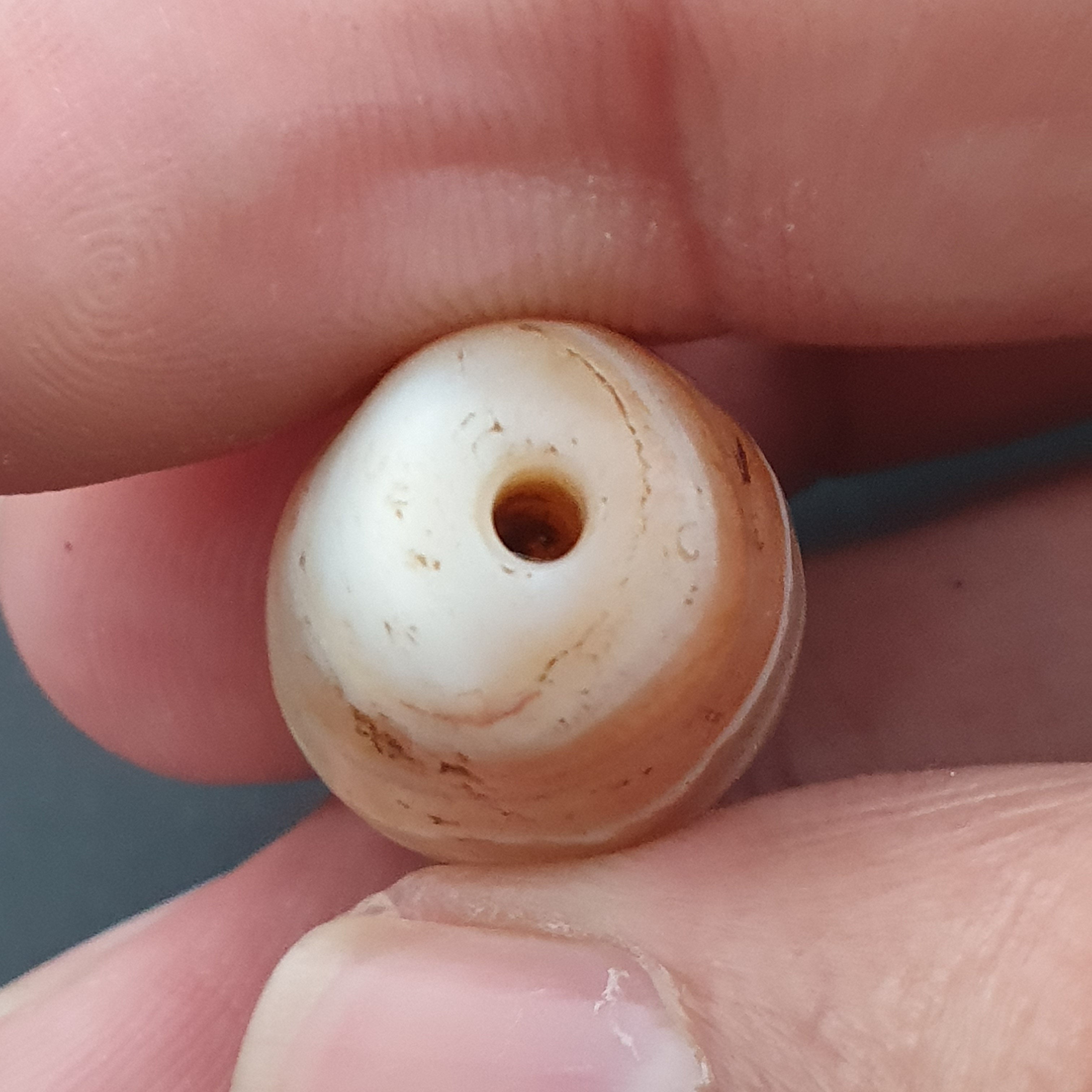 Ancient Natural Stripe Suliemani Eye Old Agate Bead Amulet