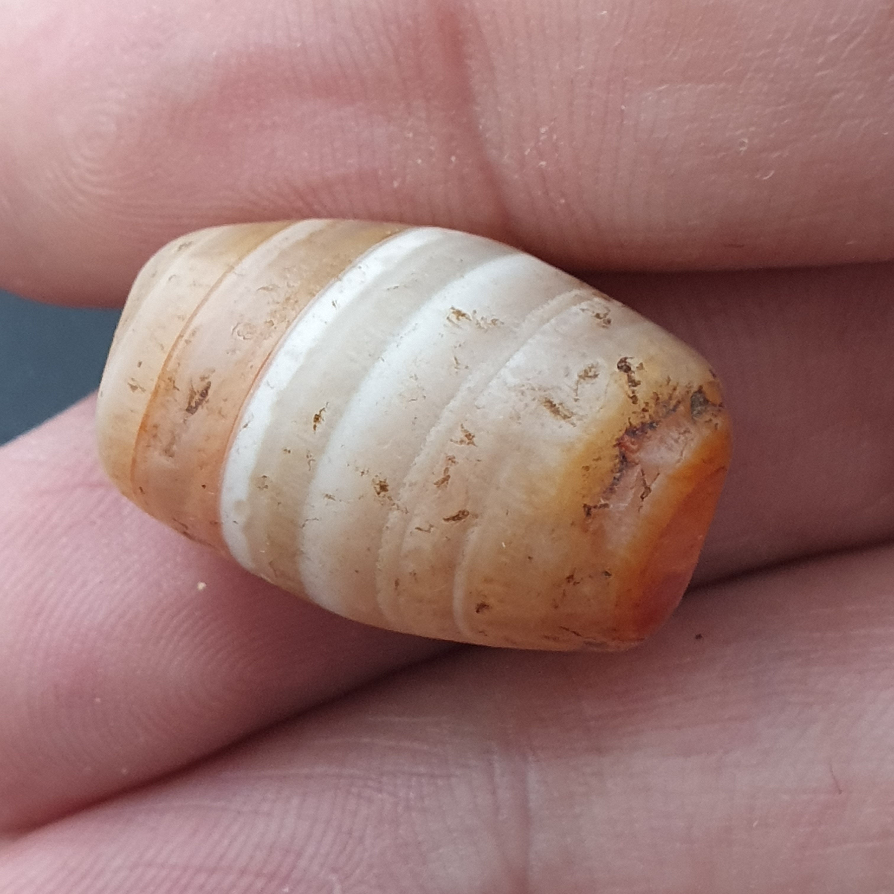 Ancient Natural Stripe Suliemani Eye Old Agate Bead Amulet