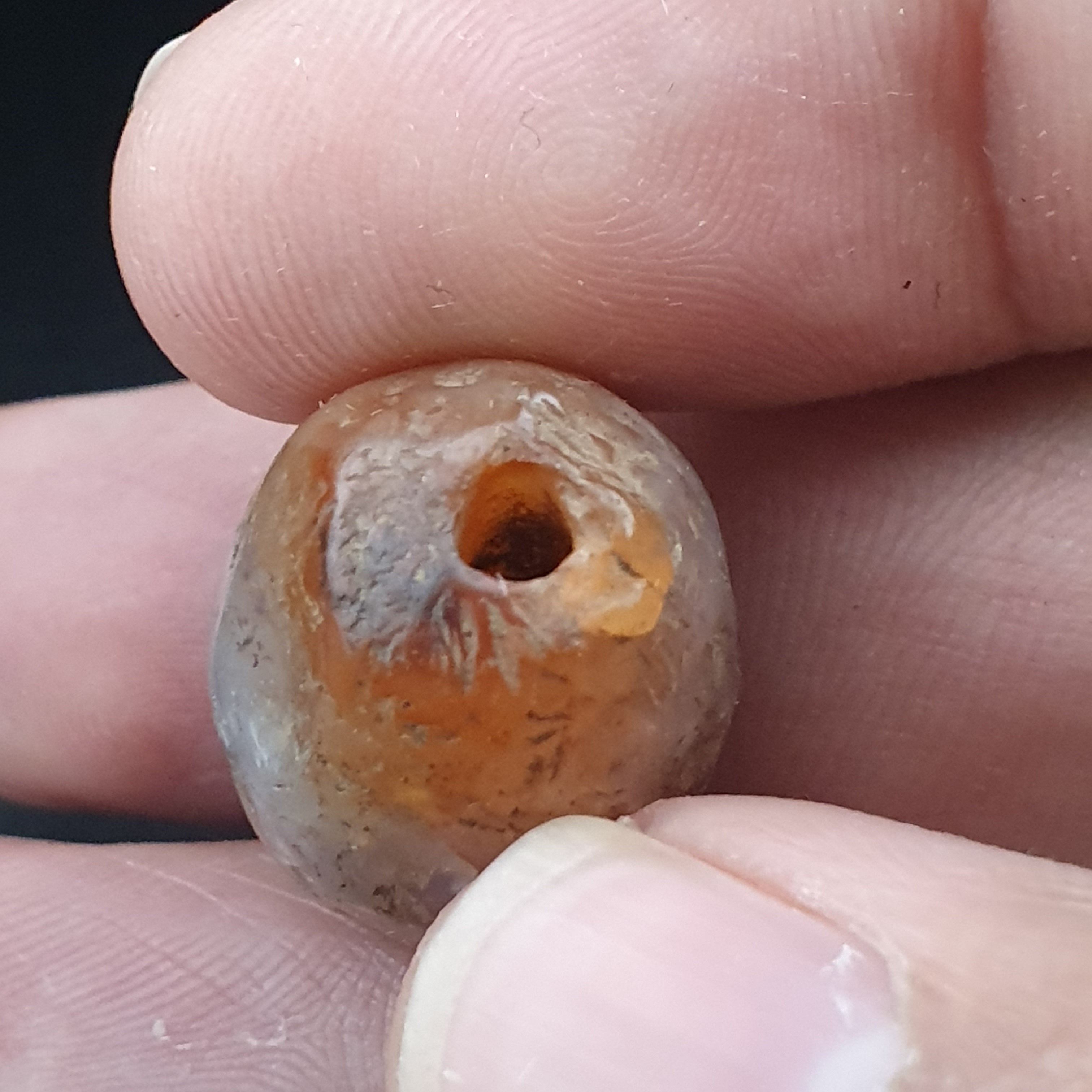 Ancient Reddish Brown Suleimani Agate Spiritual Amulet